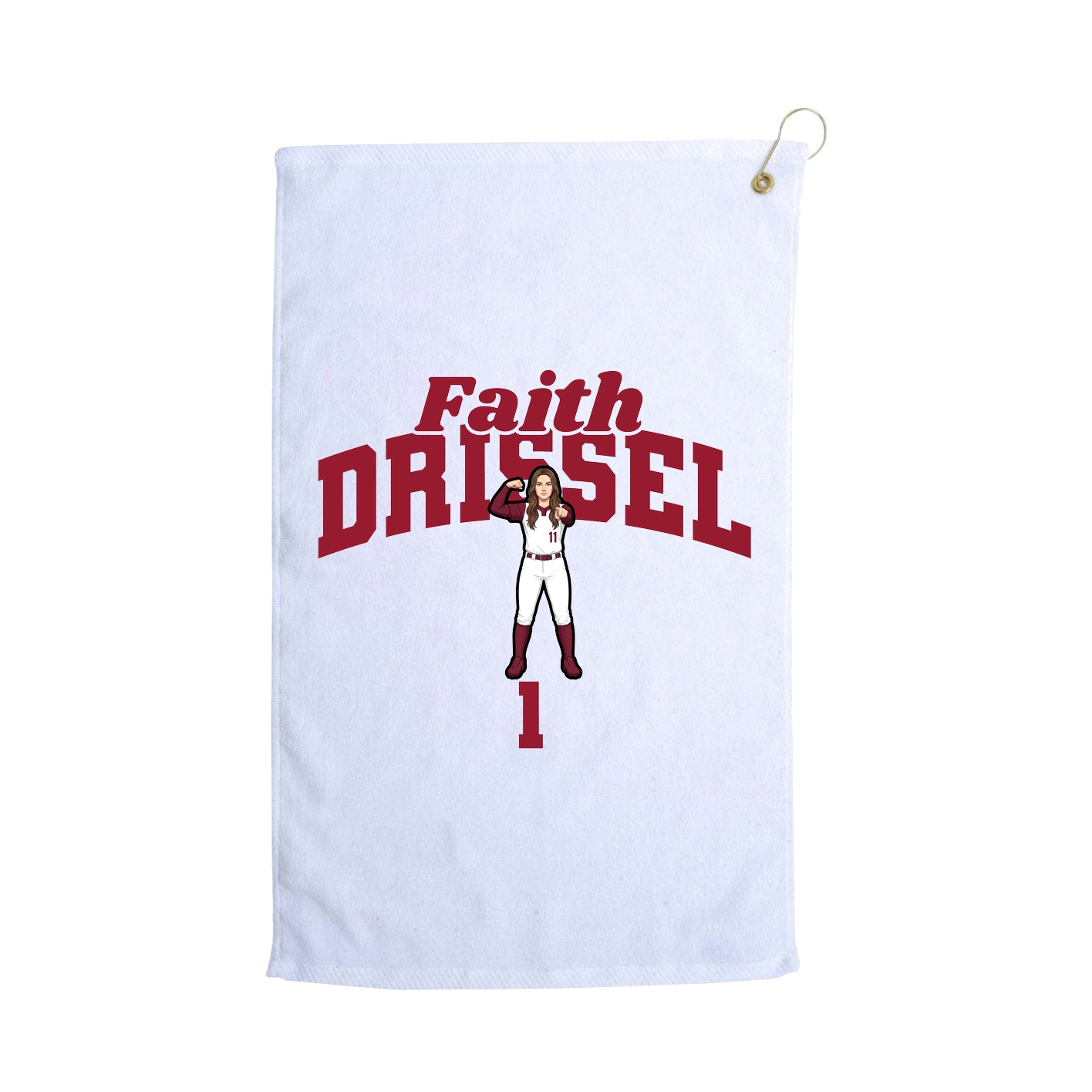 Golf Towel — Signature Arch in White