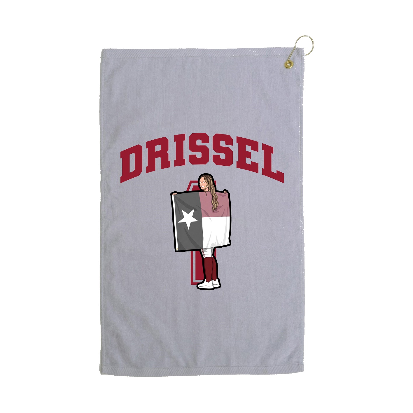 Golf Towel — Number in Grey