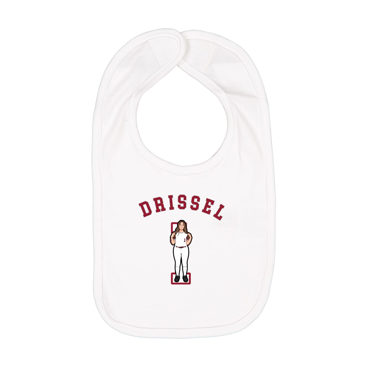 Infant Bib — Shirsey Arch in White