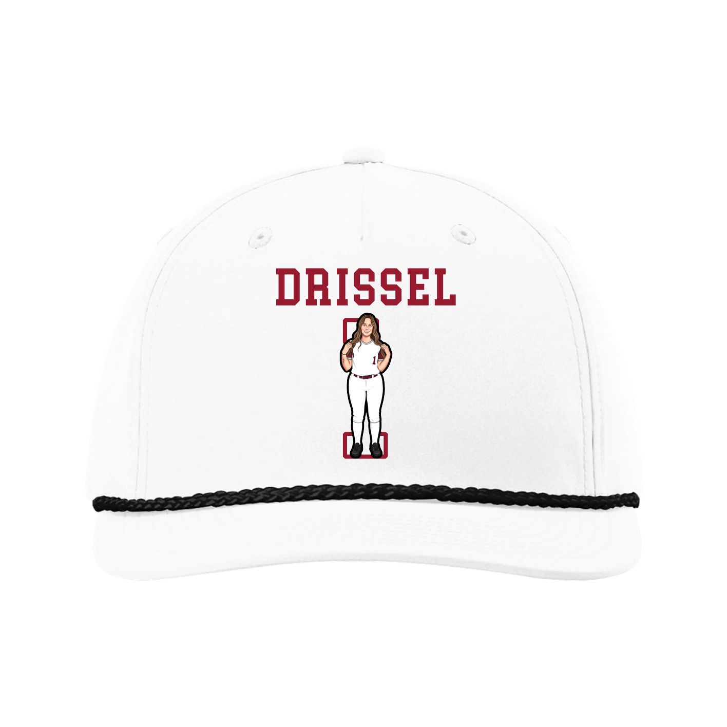Five-Panel Classic Rope Cap — Shirsey in White
