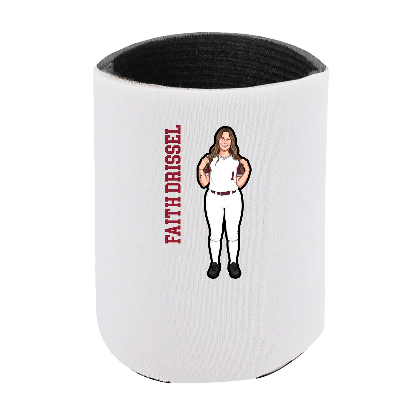 Can Holder — Name Vertical in White