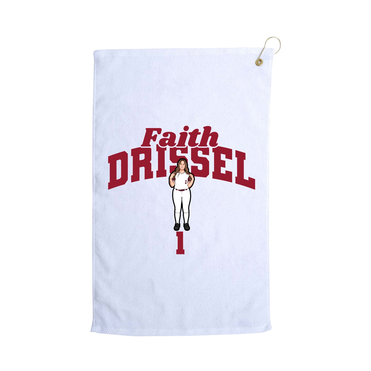 Golf Towel — Signature Arch in White