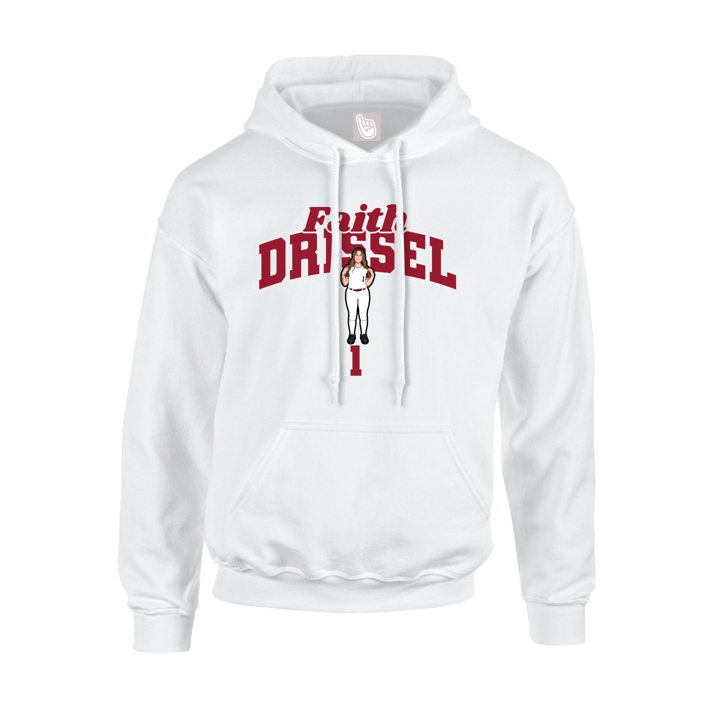 Youth Hoodie — Signature Arch in White