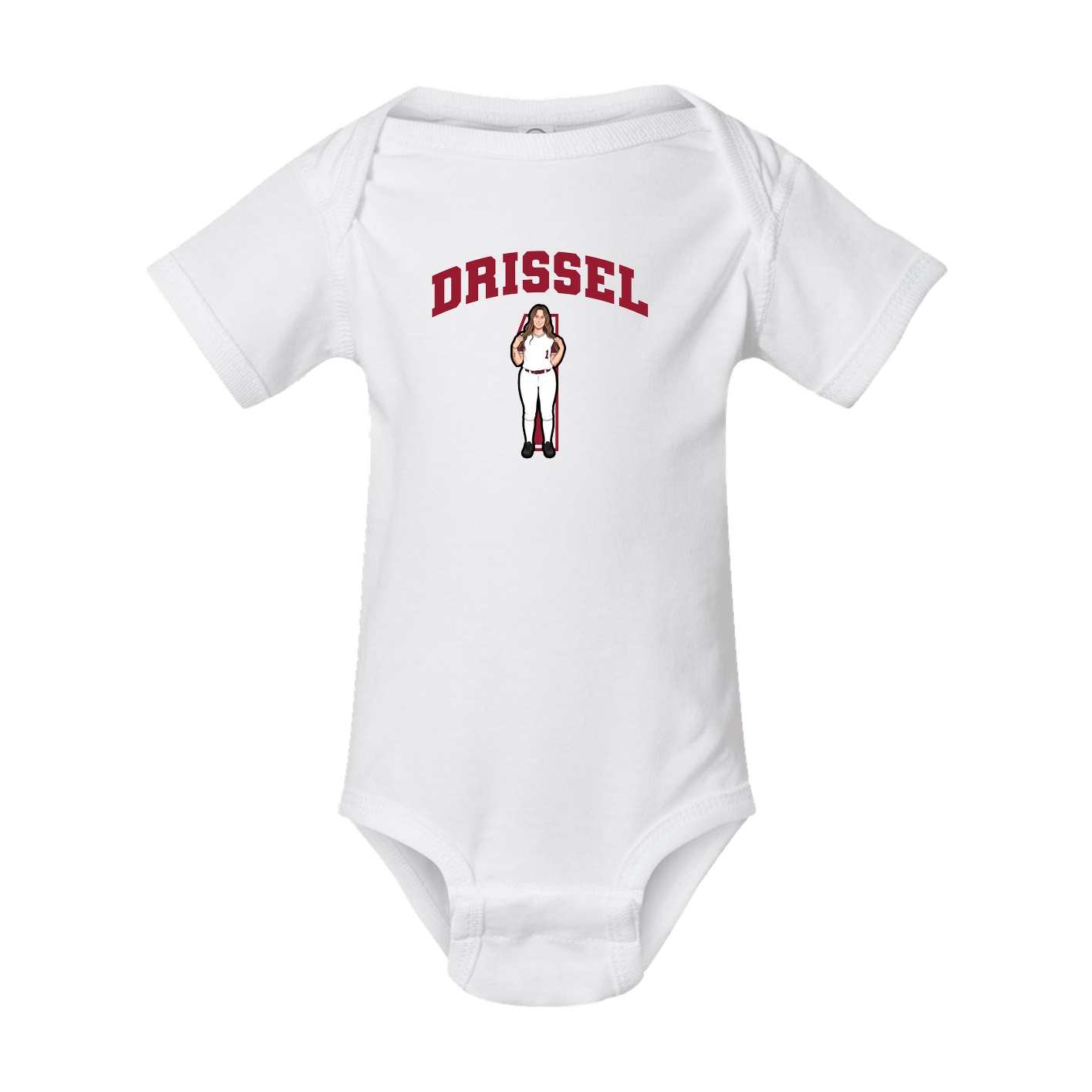 Baby Onesie — Number in White