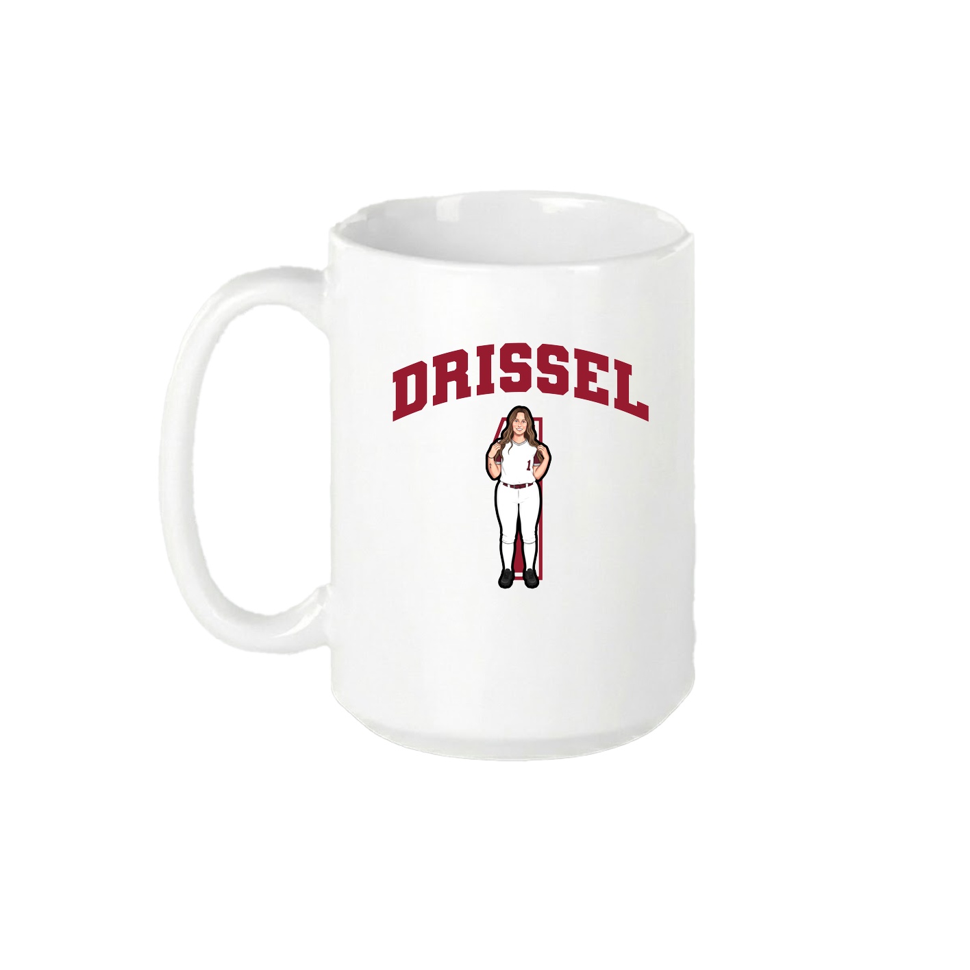 15oz Coffee Mug — Number in White