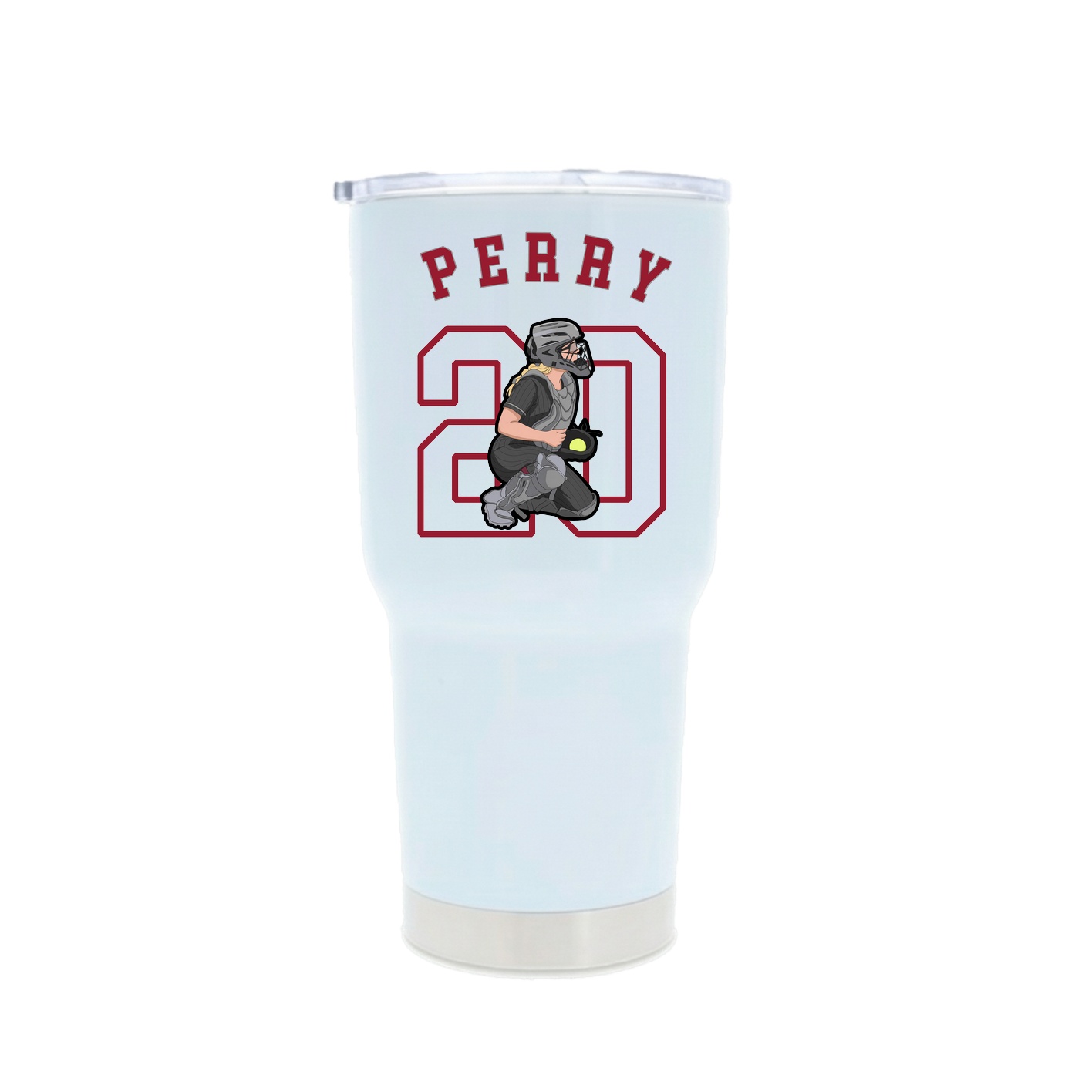 30oz Stainless Steel Tumbler — Shirsey Arch in White