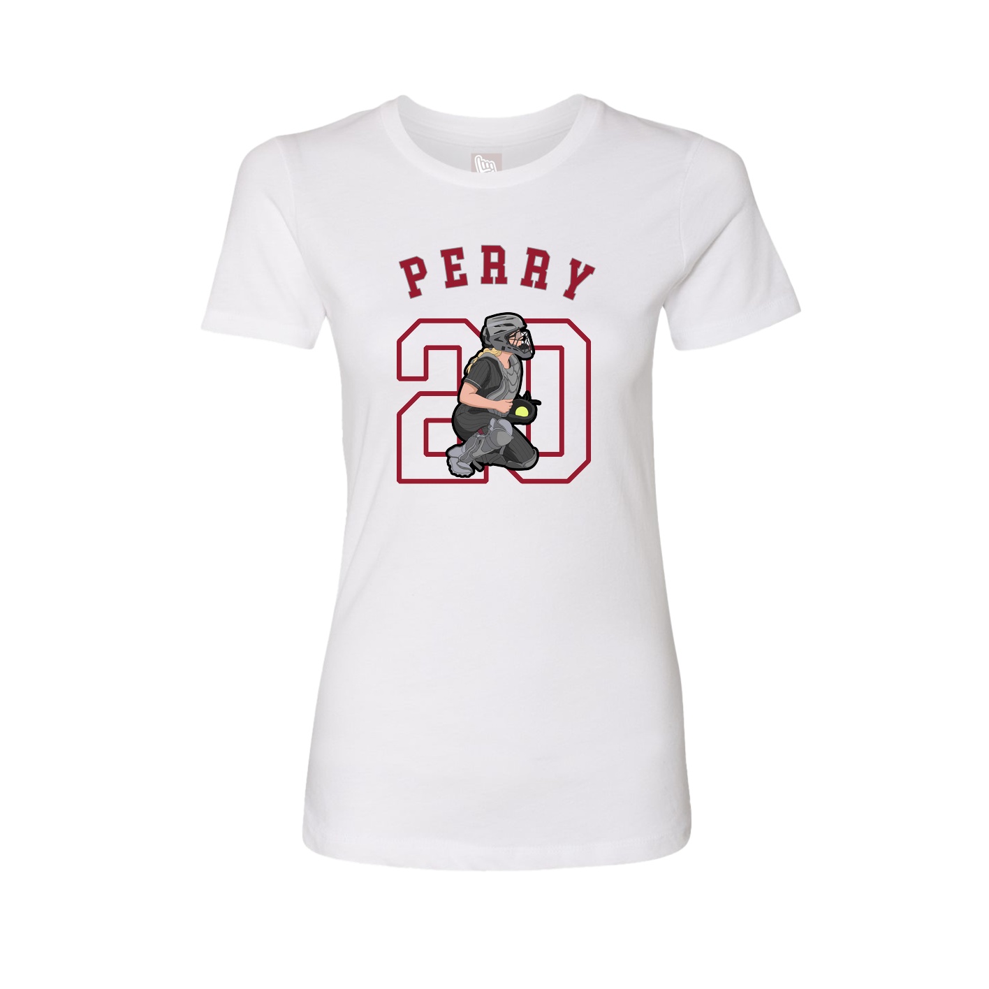 Fitted Women's Tee — Shirsey Arch in White