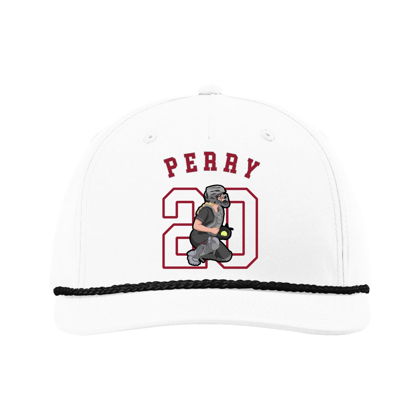 Five-Panel Classic Rope Cap — Shirsey Arch in White