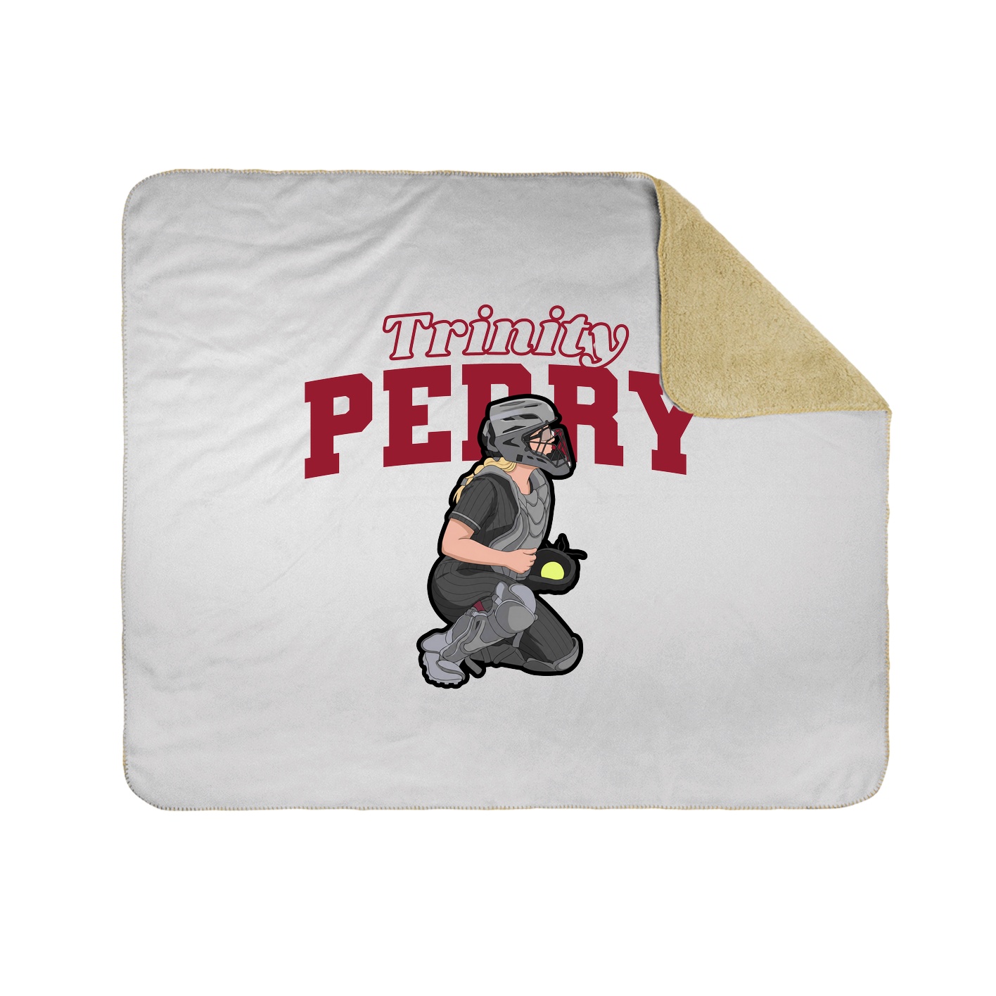 Throw Blanket — Name Arch in White