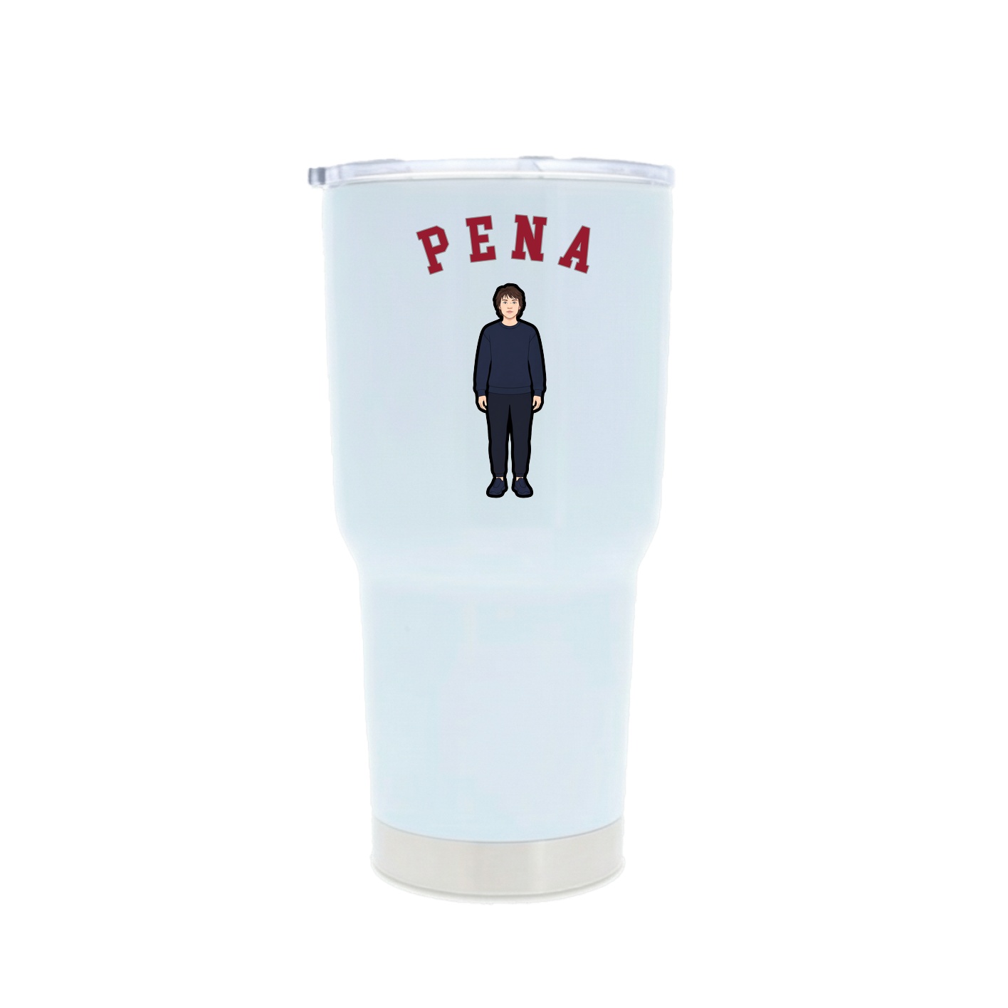 30oz Stainless Steel Tumbler — Shirsey Arch in White