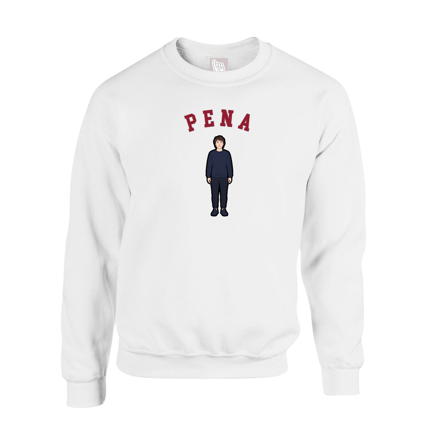 Fleece Crew — Shirsey Arch in White