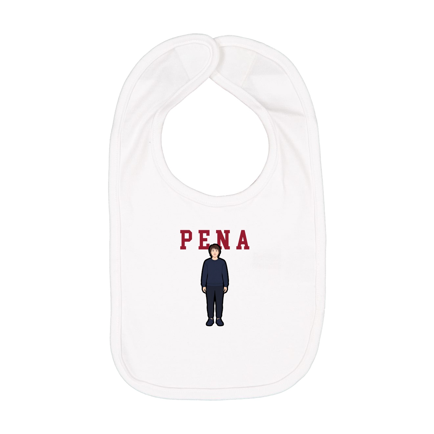 Infant Bib — Shirsey in White