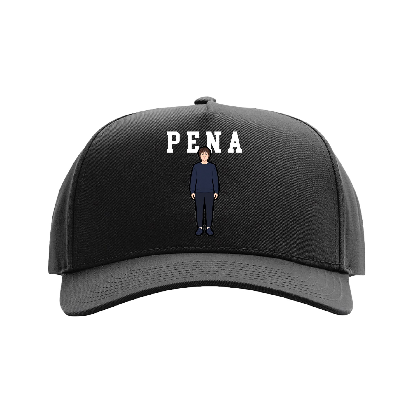 Full Fabric Five-Panel Champ Cap — Shirsey in Black