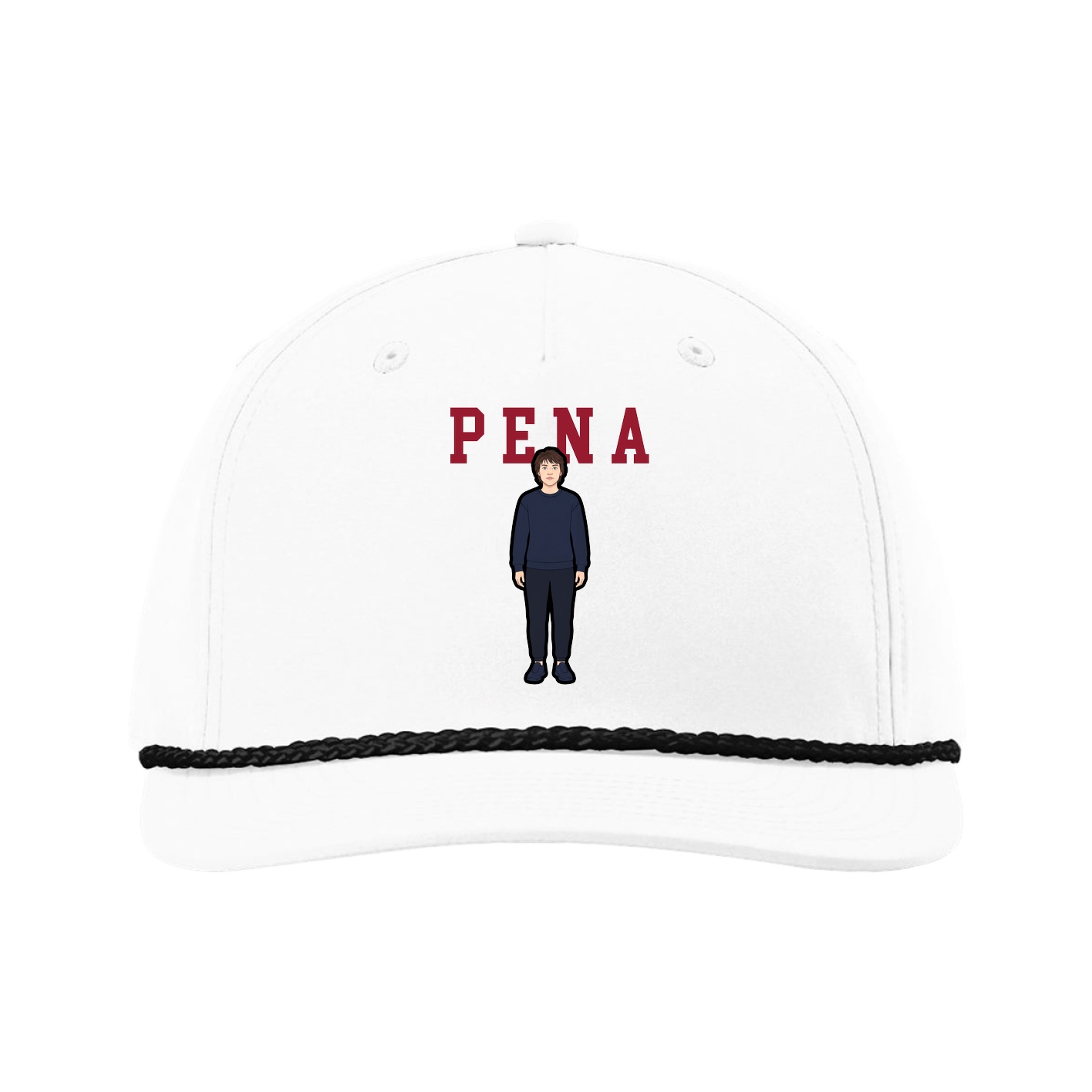 Five-Panel Classic Rope Cap — Shirsey in White