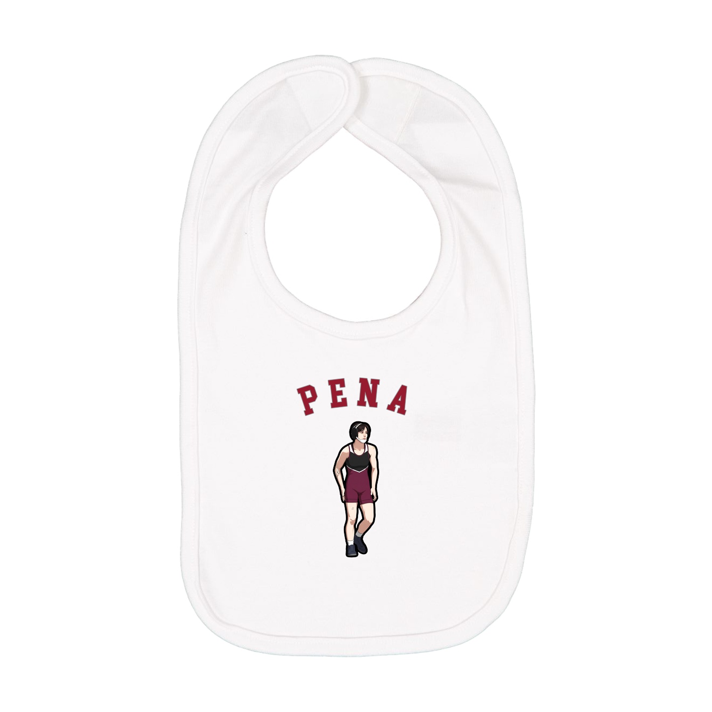 Infant Bib — Shirsey Arch in White