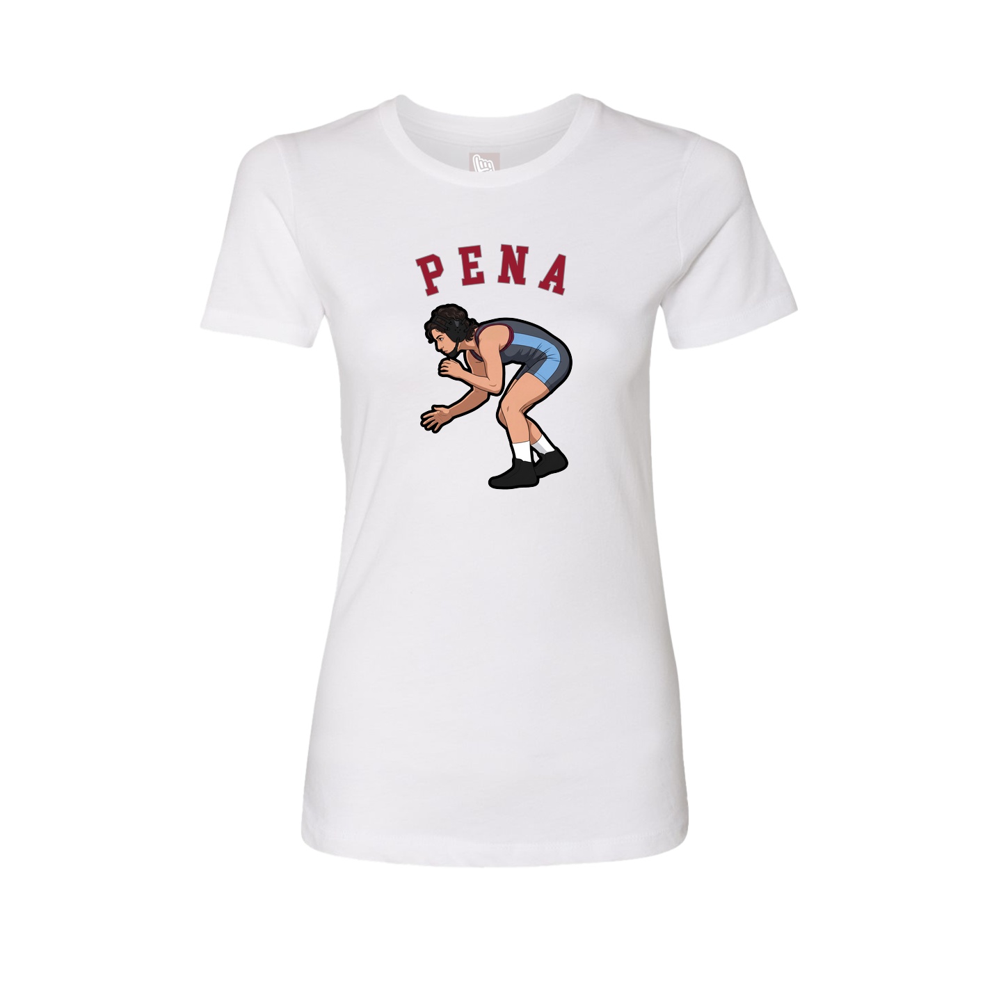 Fitted Women's Tee — Shirsey Arch in White
