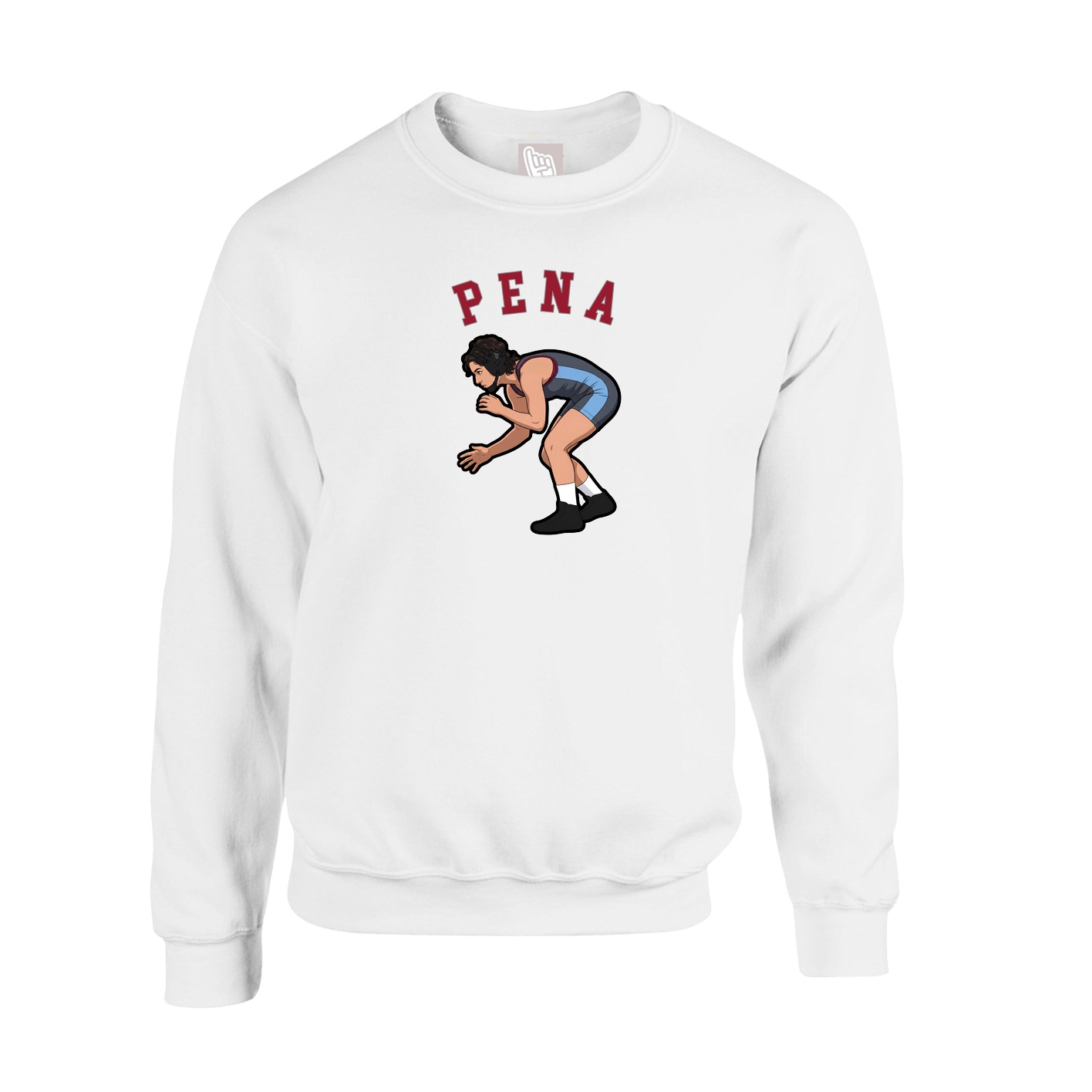Fleece Crew — Shirsey Arch in White
