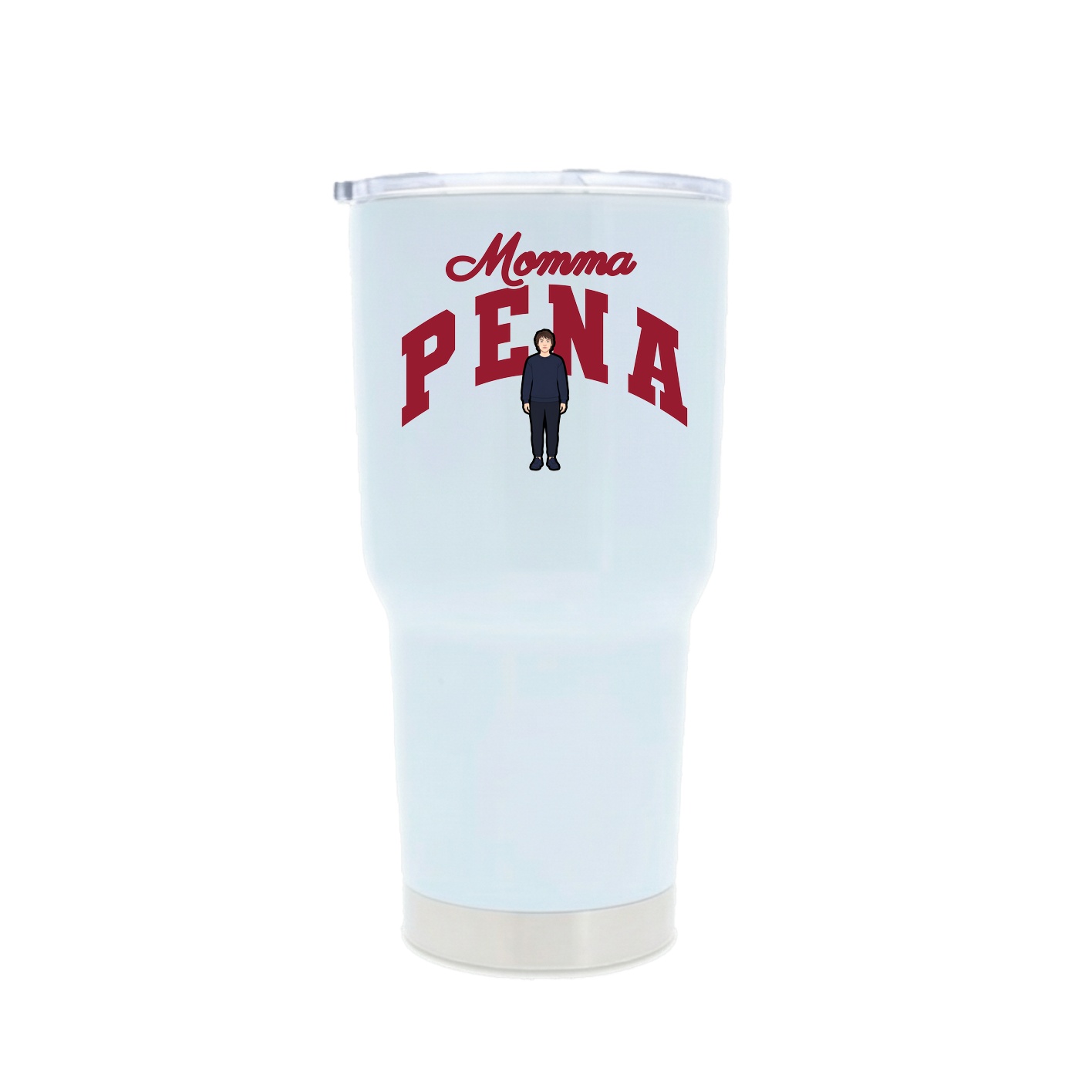 30oz Stainless Steel Tumbler — Mothers Day Arch in White