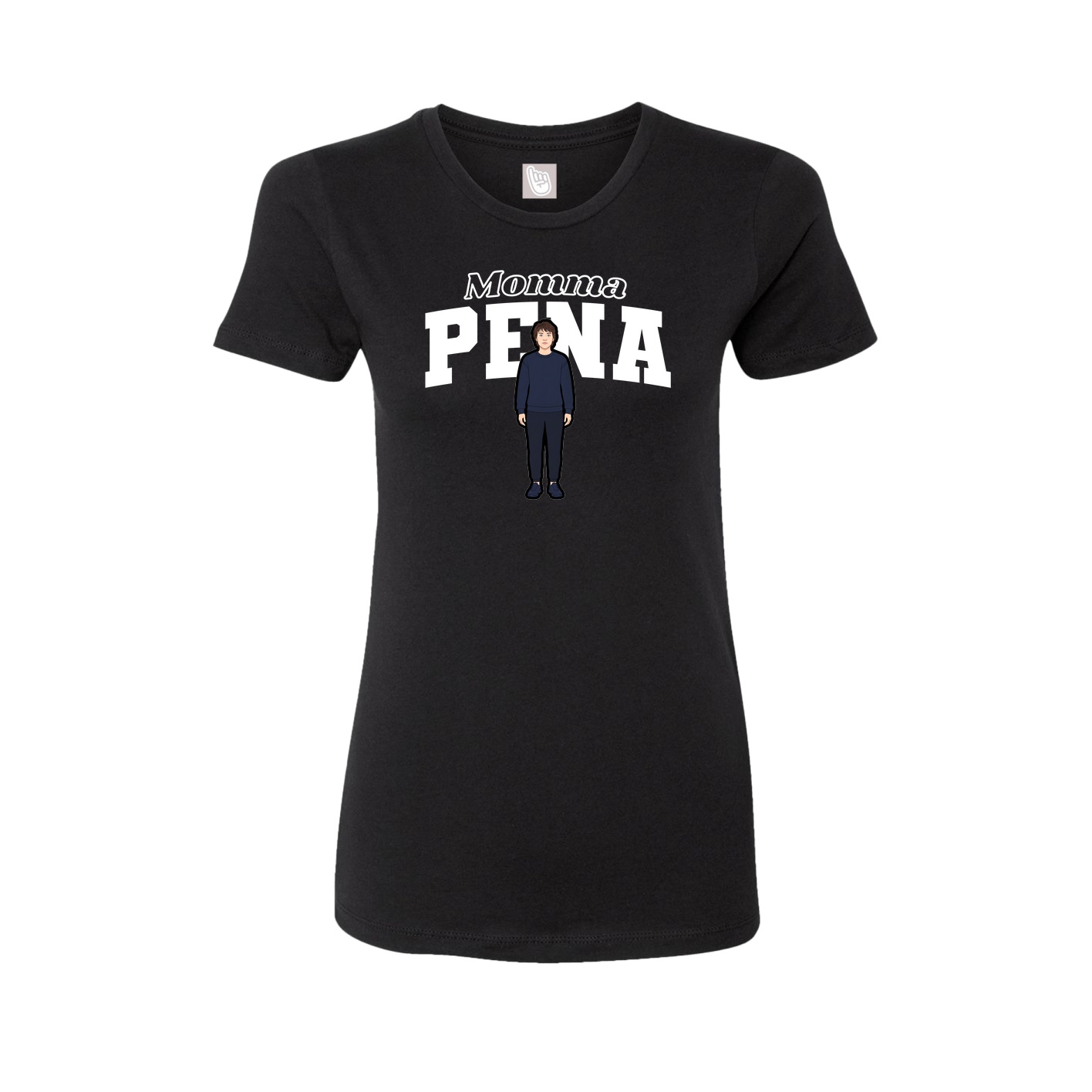 Womens Tee — Mothers Day Block in Black