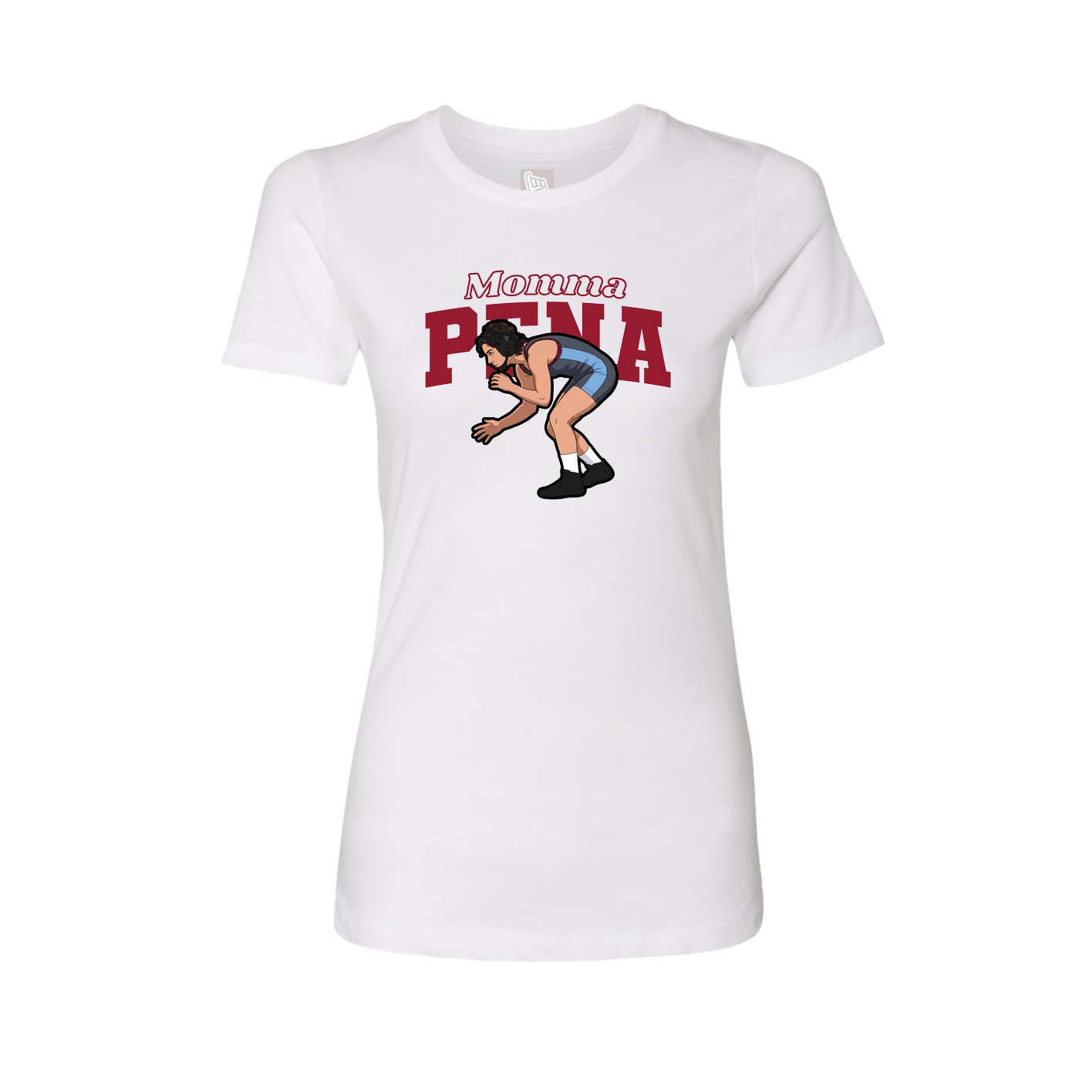 Womens Tee — Mothers Day Block in White