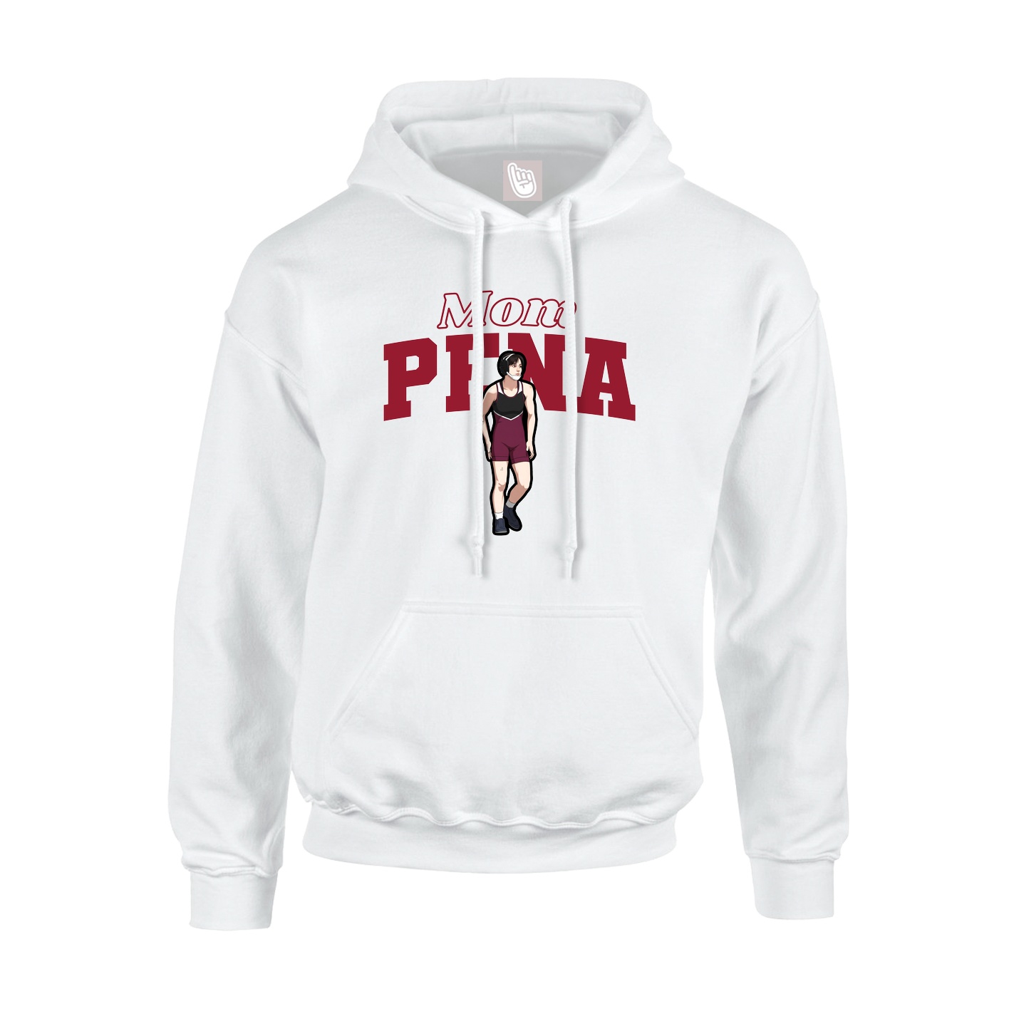 Youth Hoodie — Mothers Day Block in White