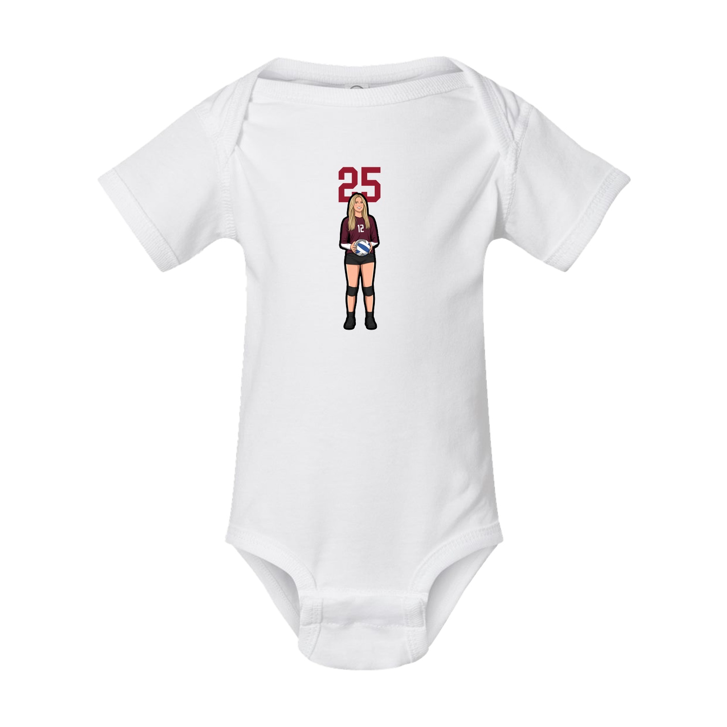 Baby Onesie — Number Top in White