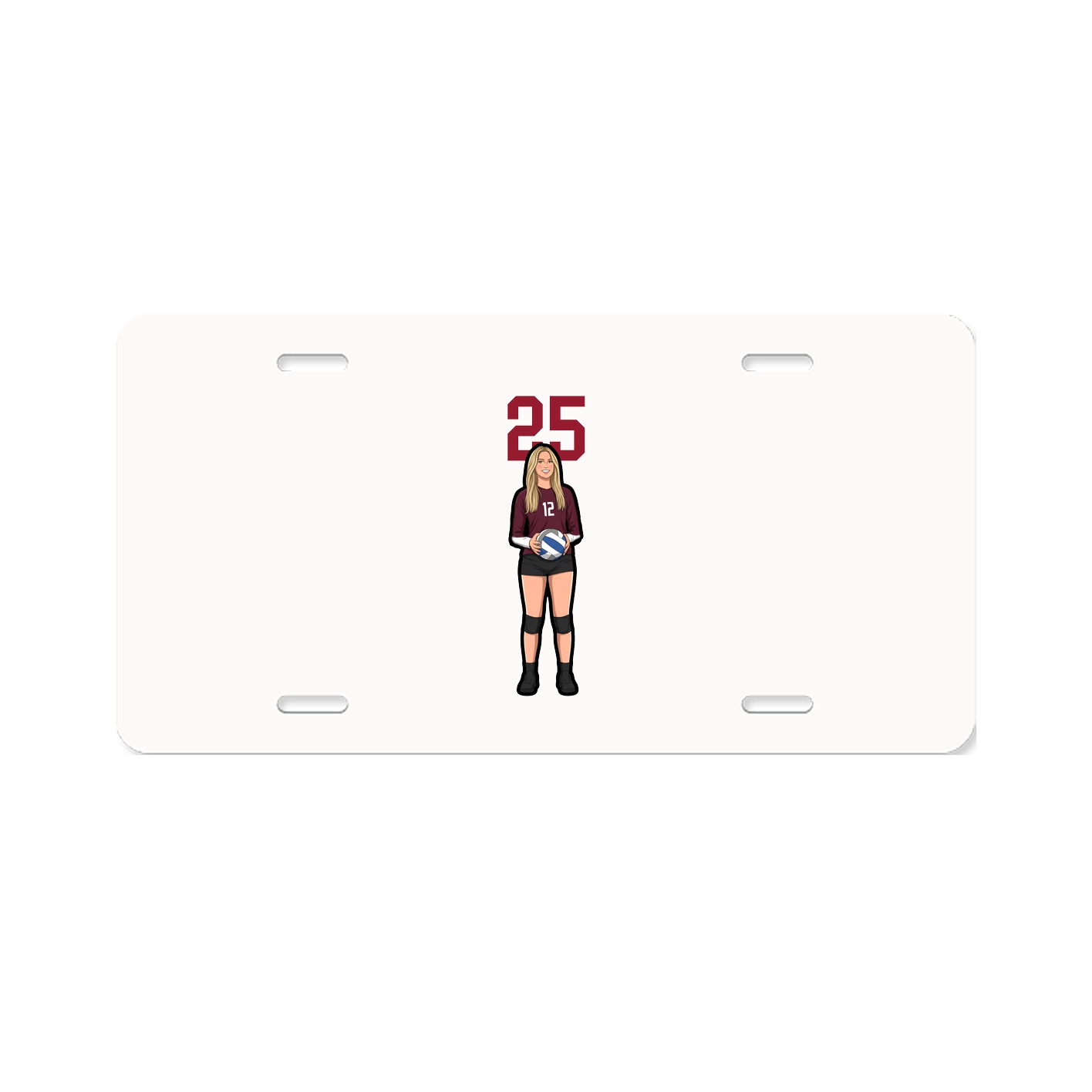 License Plate — Number Top in Classic