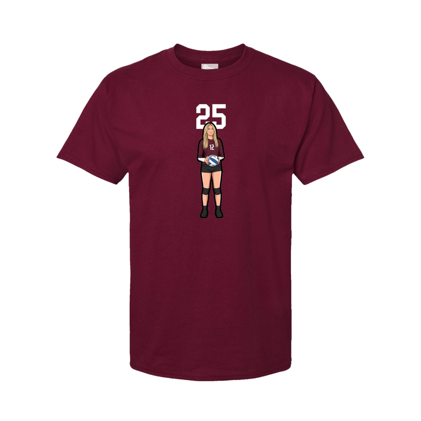 Youth Tee — Number Top in Cardinal
