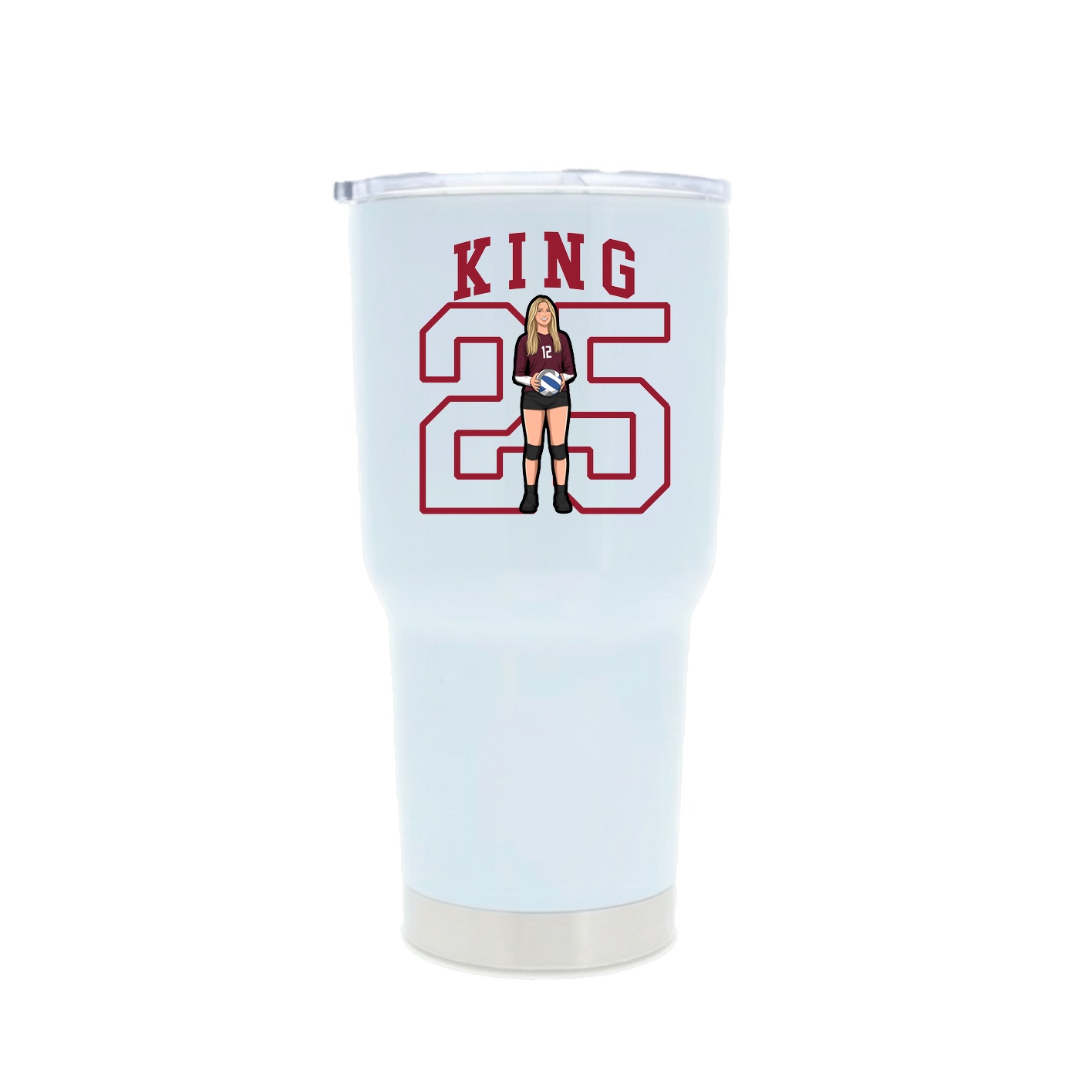 30oz Stainless Steel Tumbler — Shirsey in White