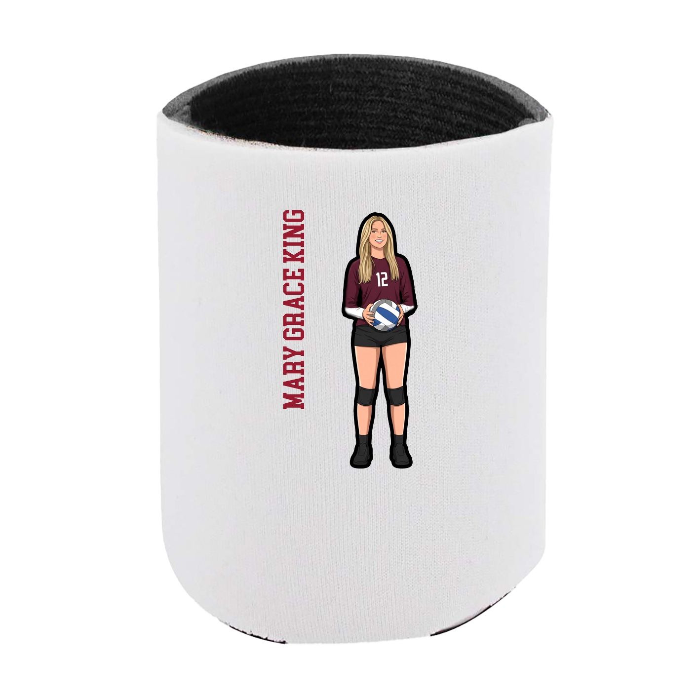 Can Holder — Name Vertical in White
