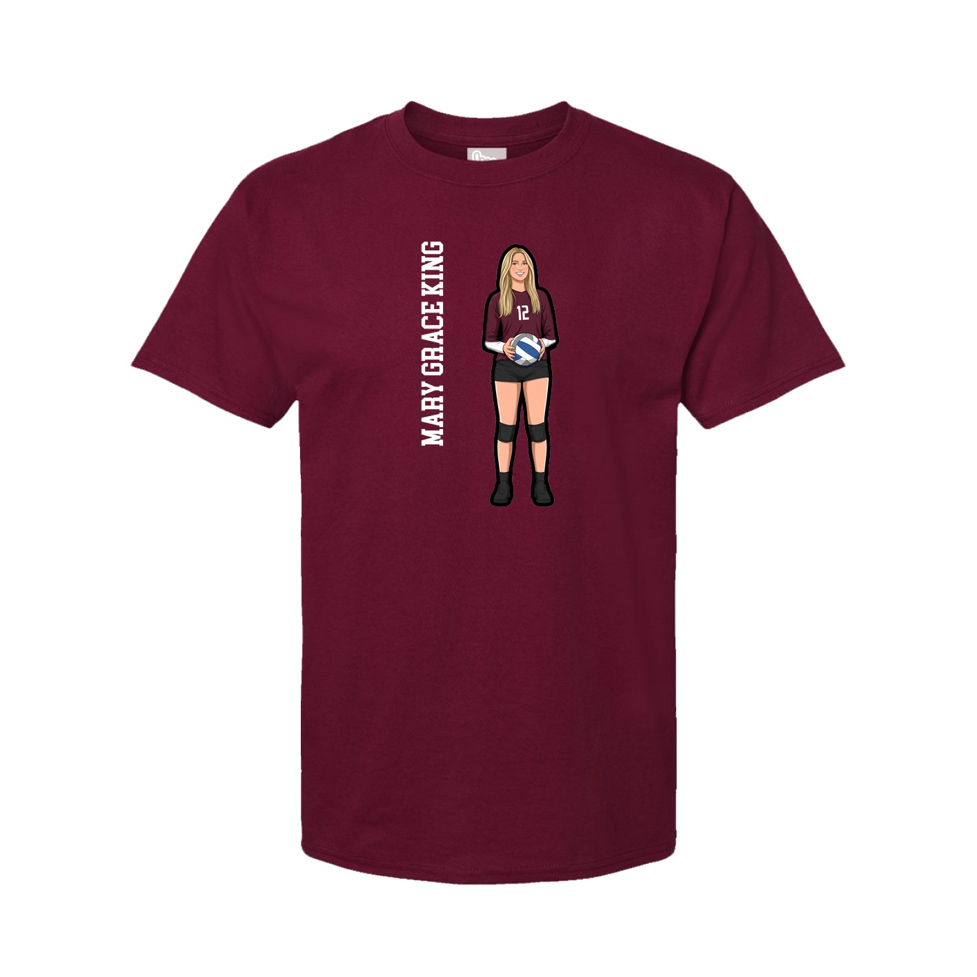 Tee — Name Vertical in Cardinal