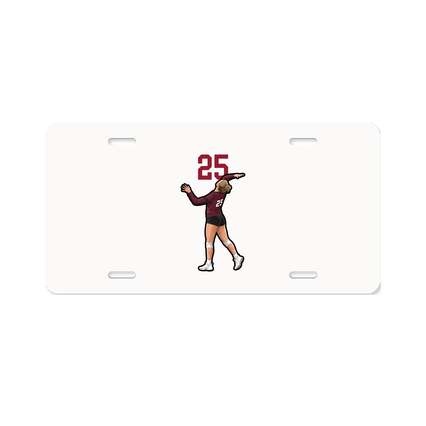 License Plate — Number Top in Classic