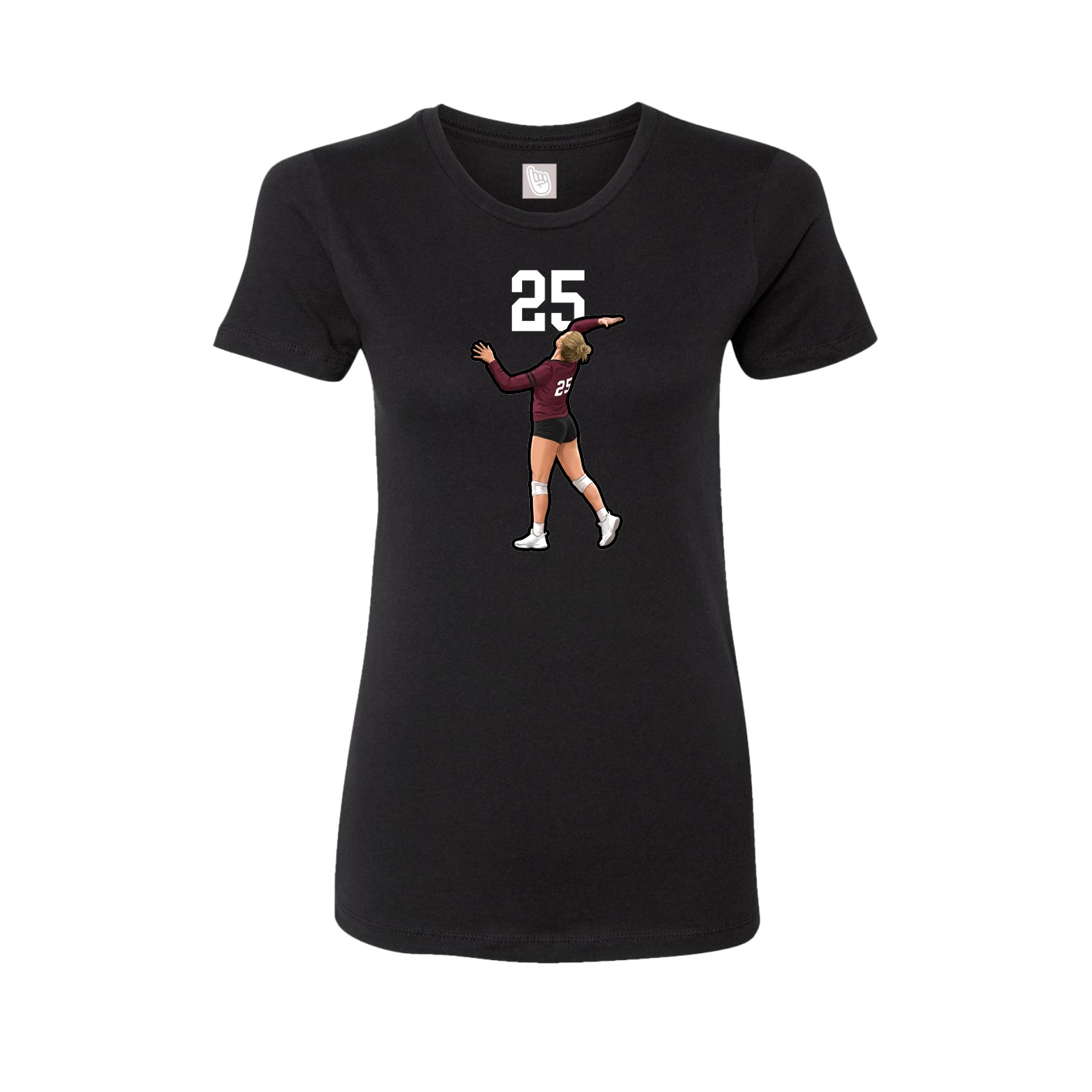 Womens Tee — Number Top in Black