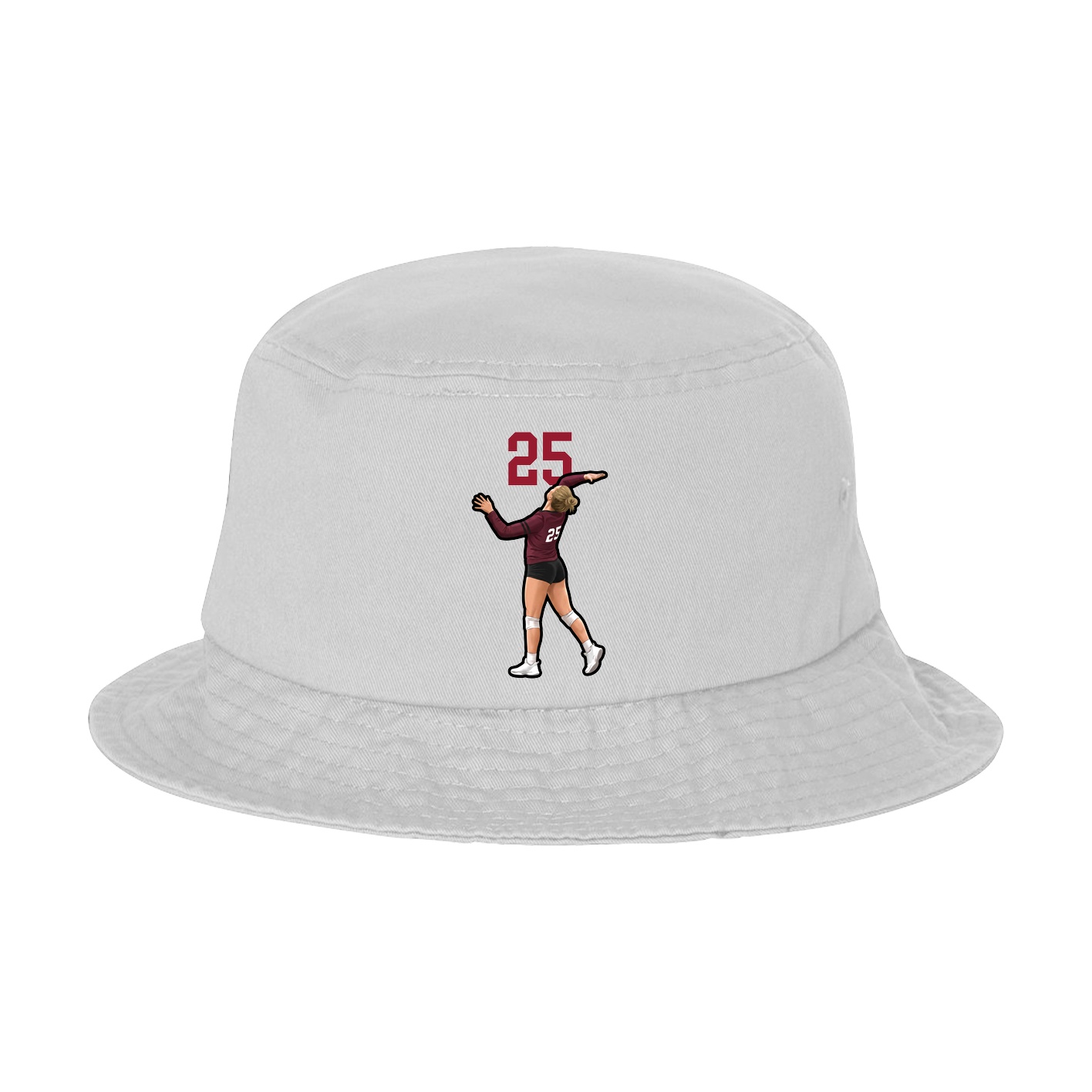 Bucket Cap — Number Top in White