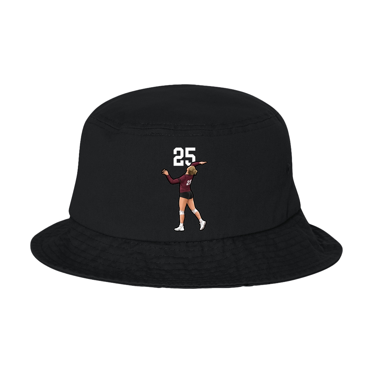Bucket Cap — Number Top in Black