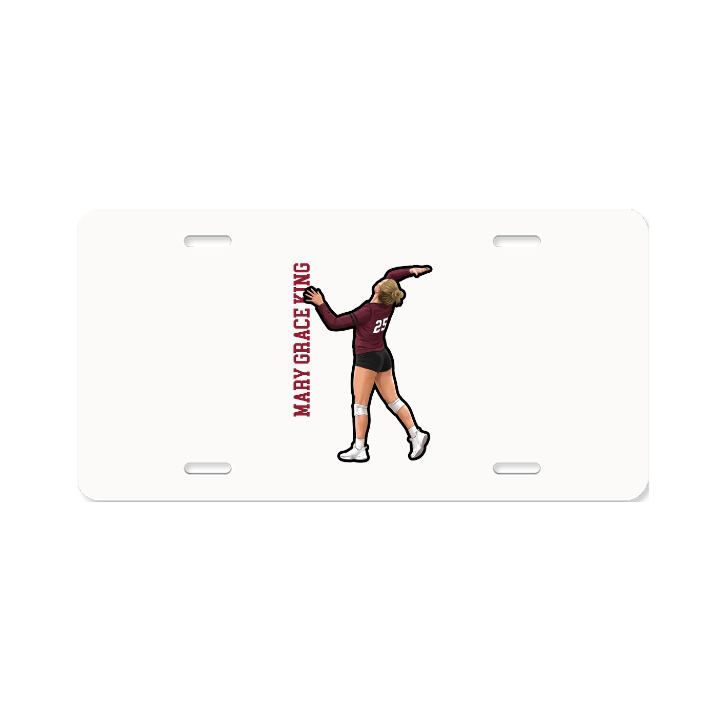 License Plate — Name Vertical in Classic