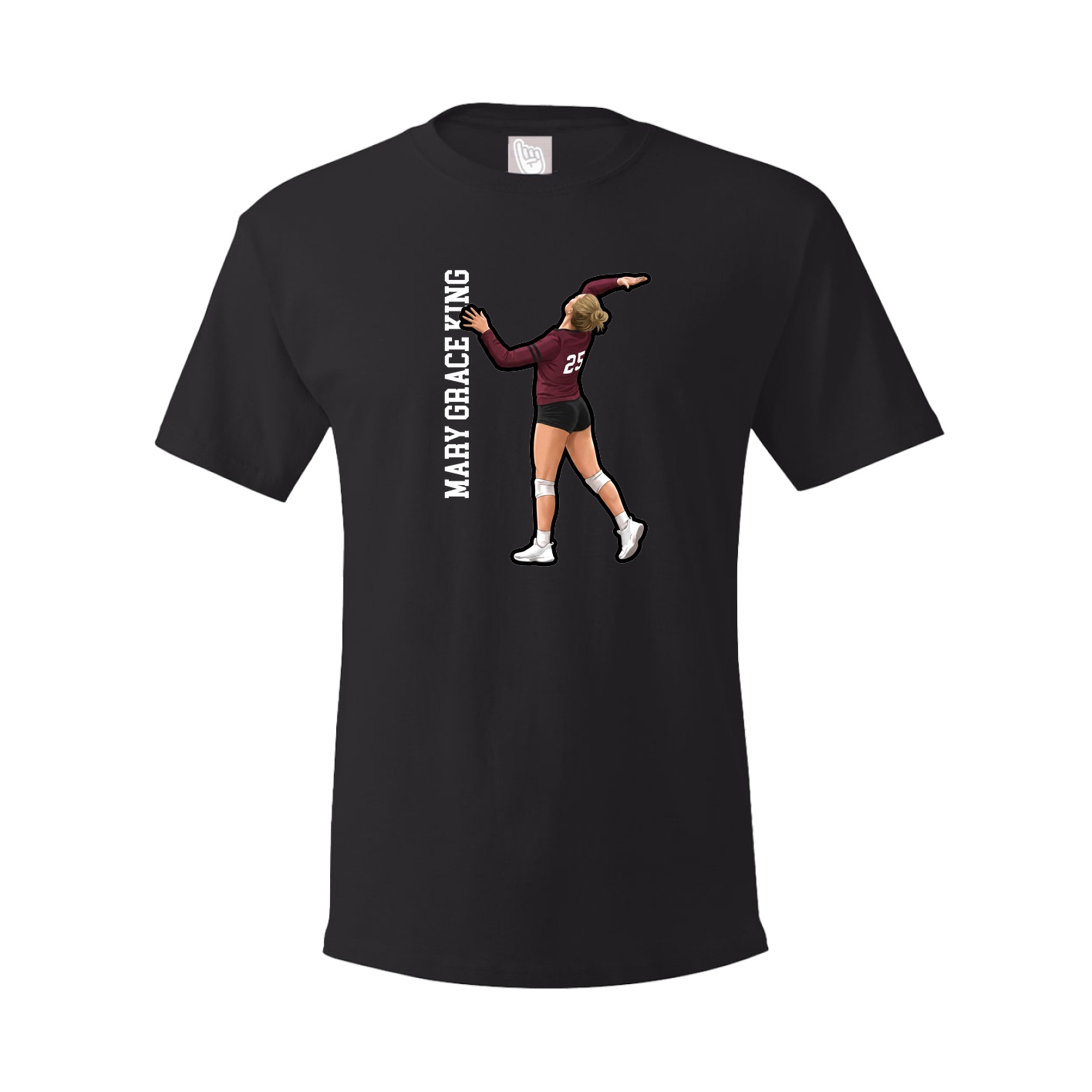 Youth Tee — Name Vertical in Black