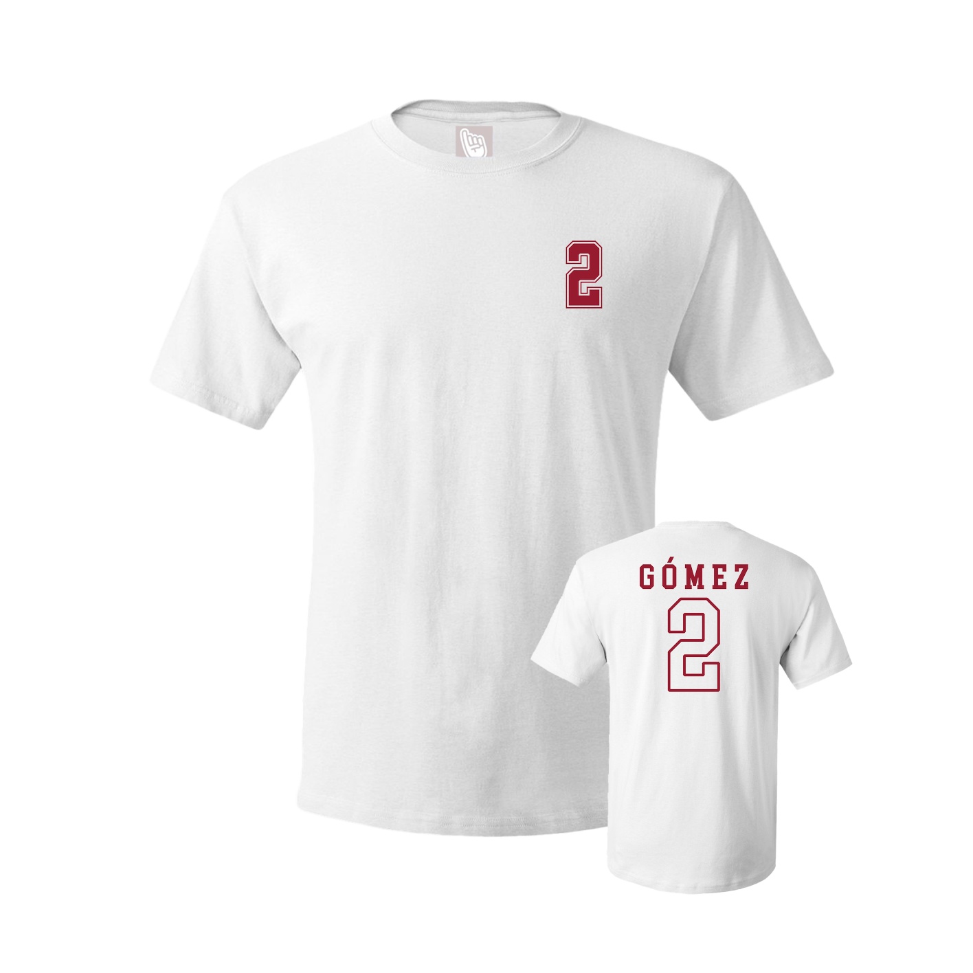 Youth Tee — Chest Back in White