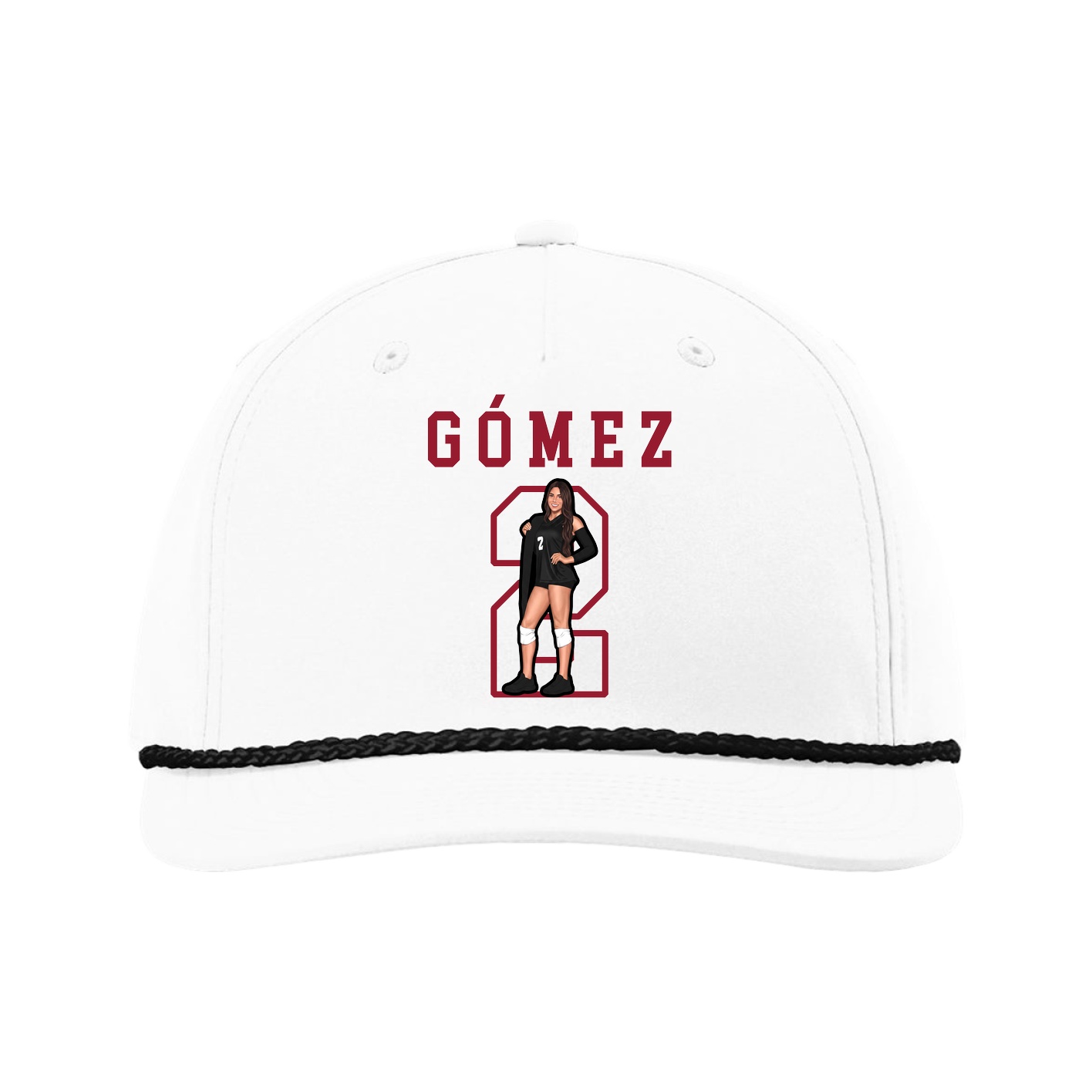 Five-Panel Classic Rope Cap — Shirsey in White