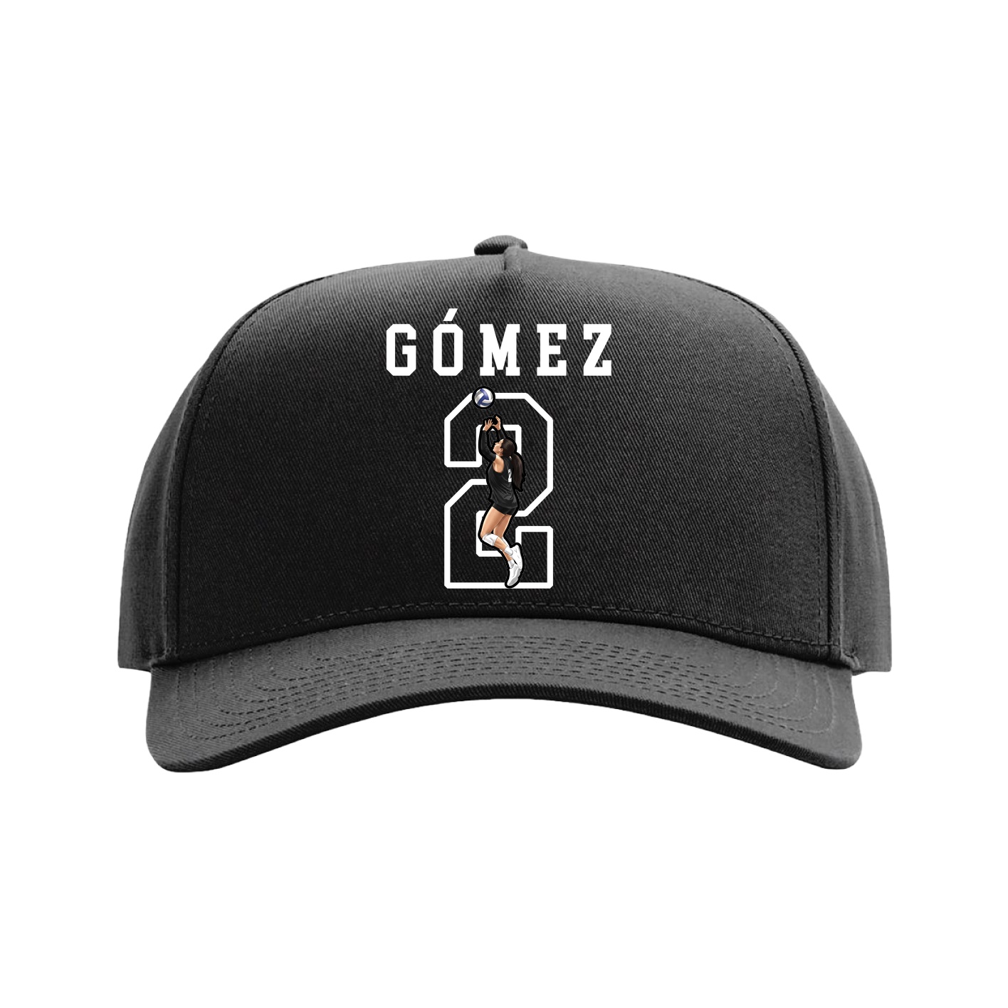Full Fabric Five-Panel Champ Cap — Shirsey in Black