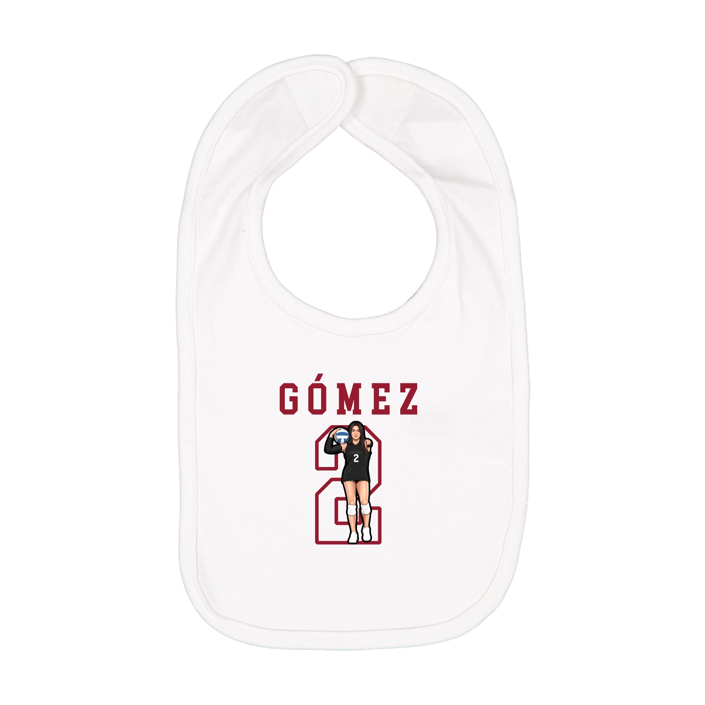 Infant Bib — Shirsey in White