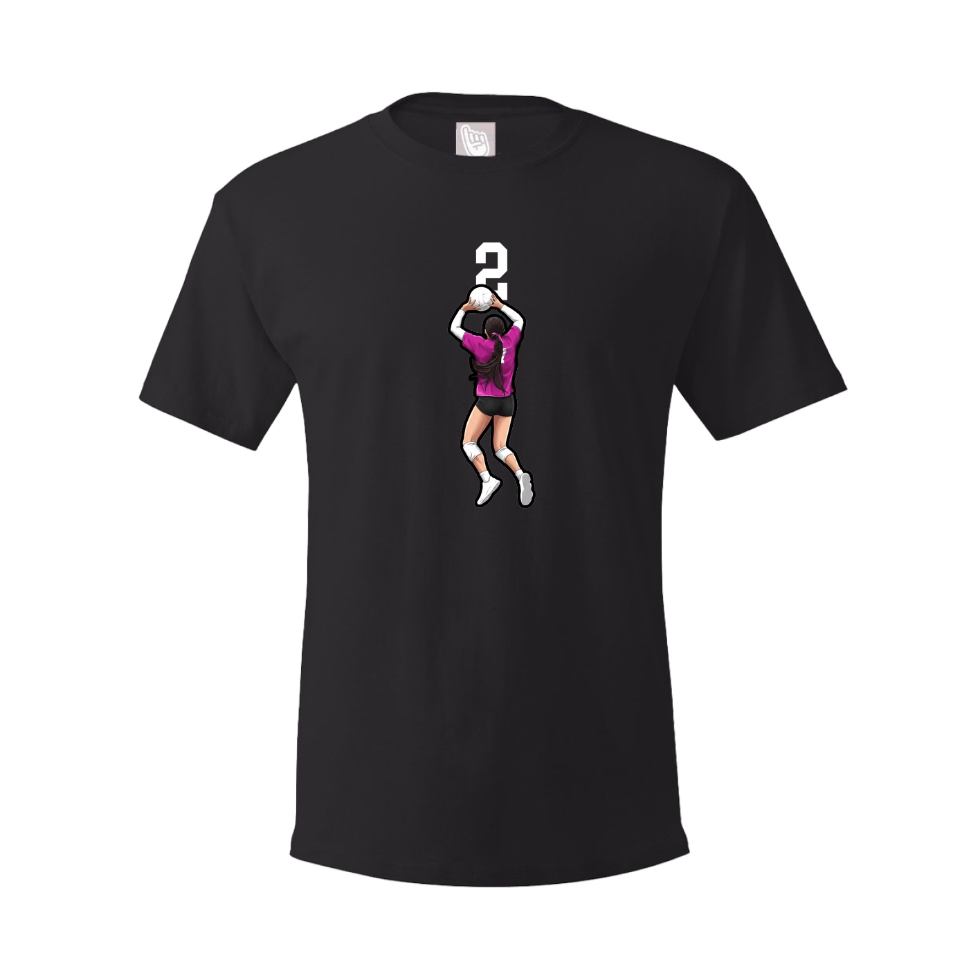 Youth Tee — Number Top in Black