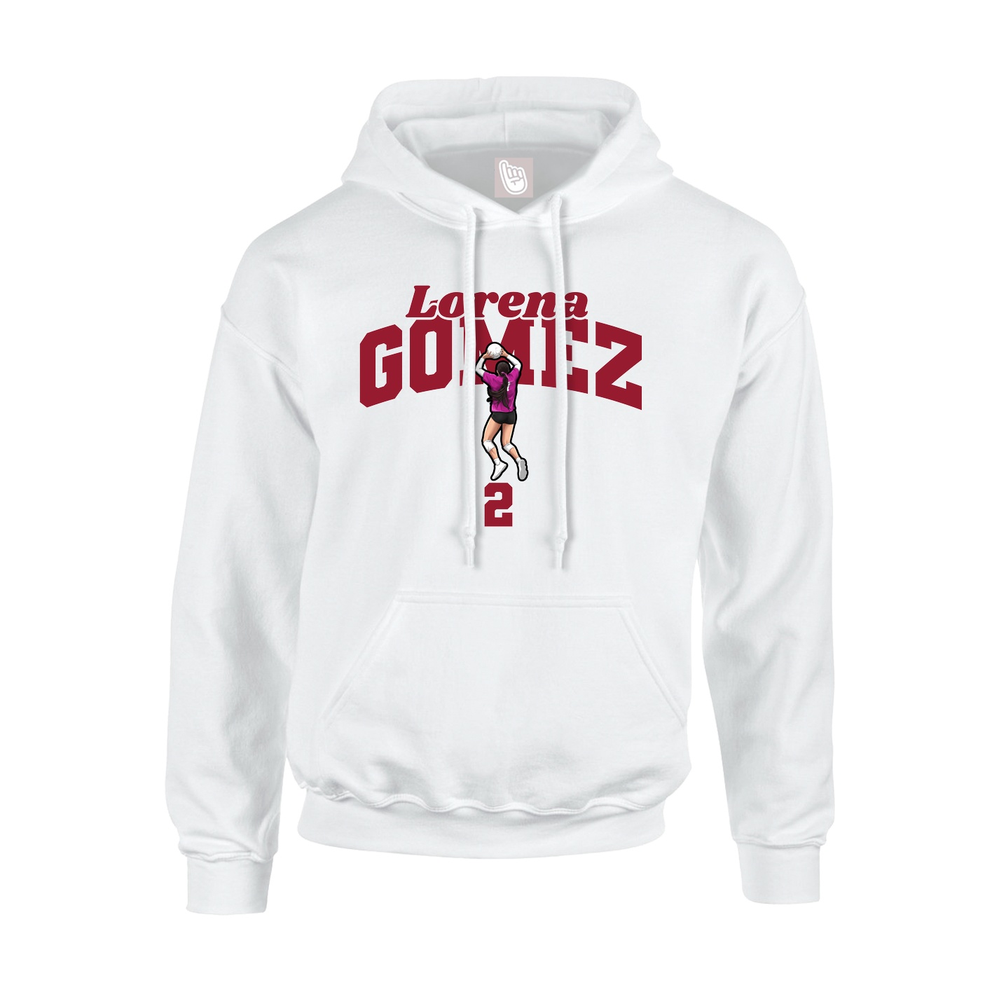 Hoodie — Signature Arch in White
