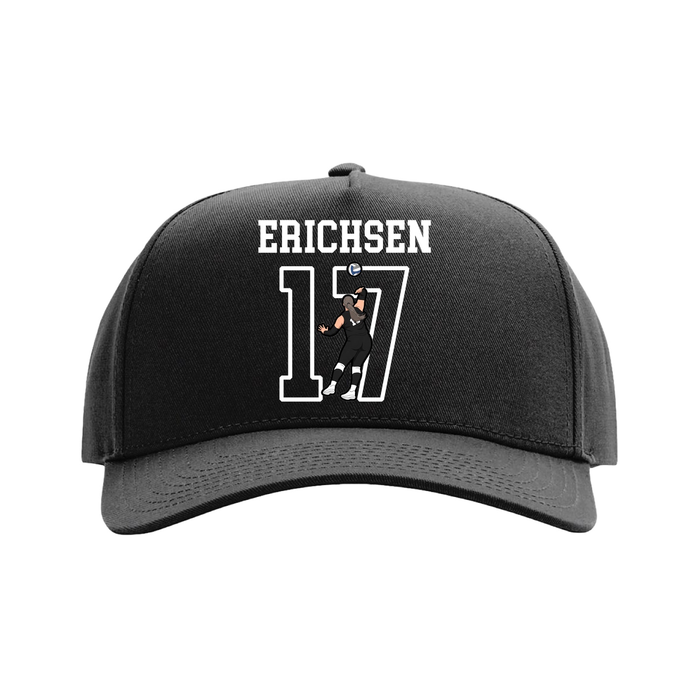 Full Fabric Five-Panel Champ Cap — Shirsey in Black