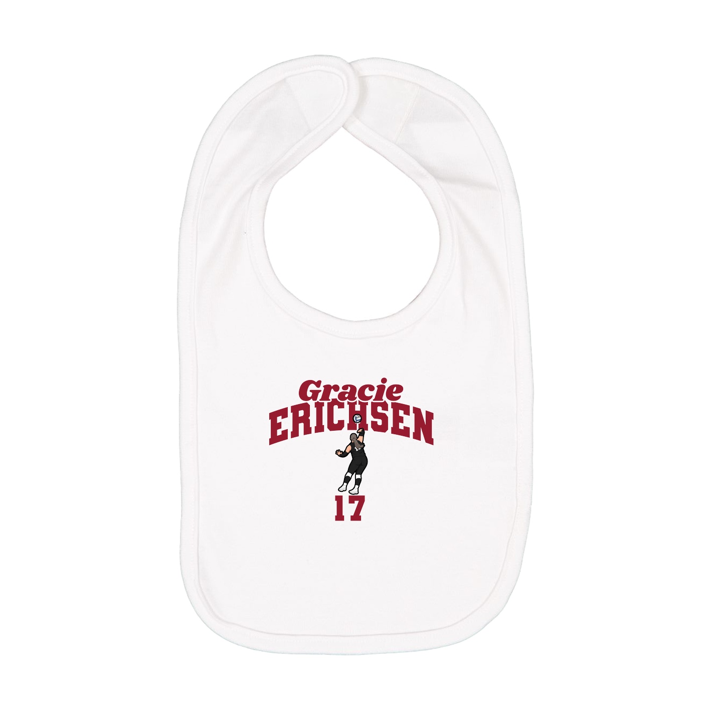 Infant Bib — Signature Arch in White