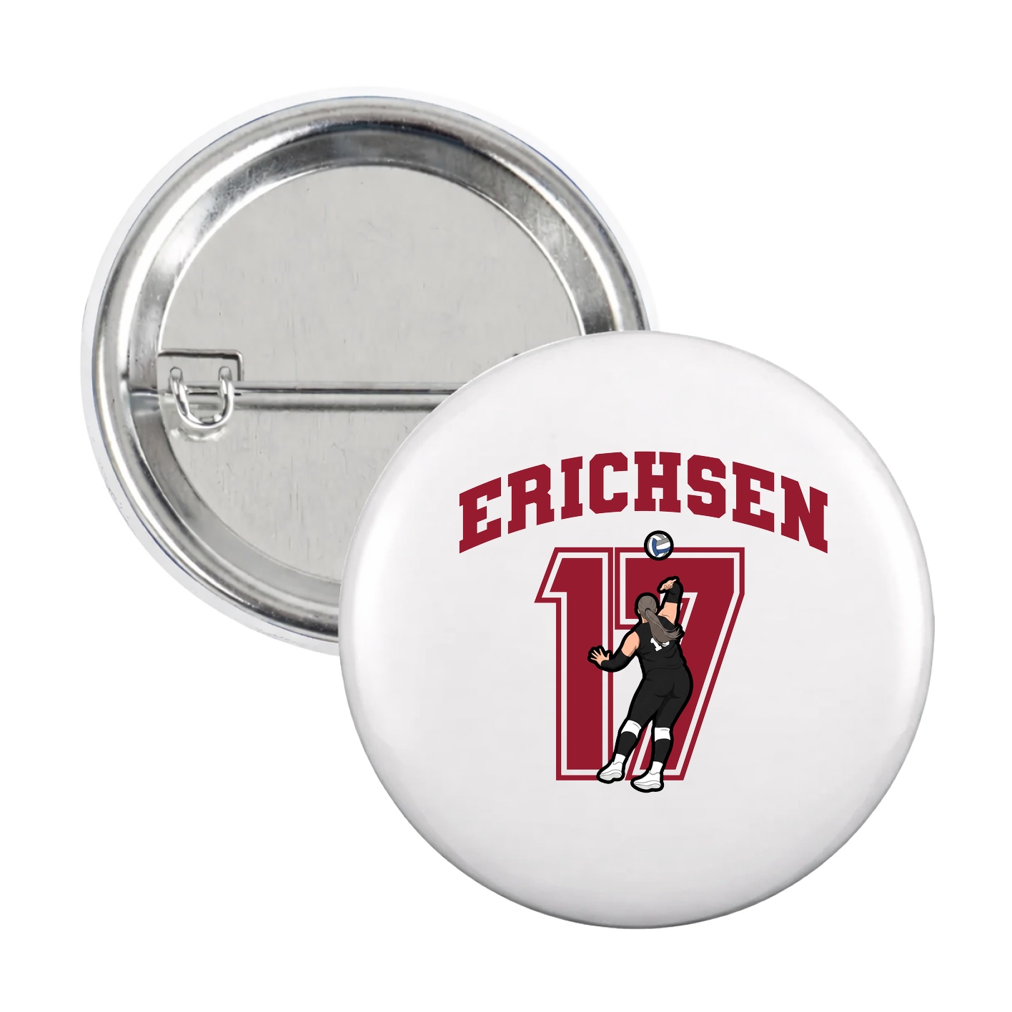 Game Day Button — Number in White