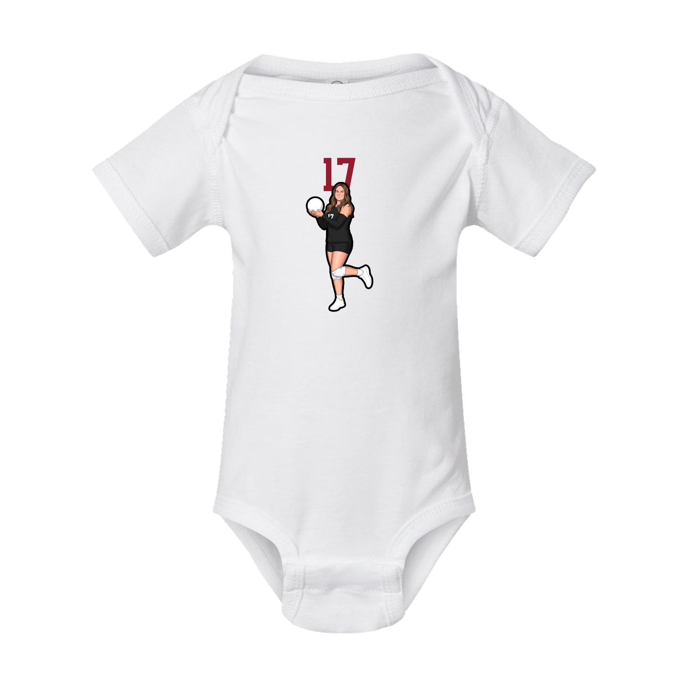 Baby Onesie — Number Top in White