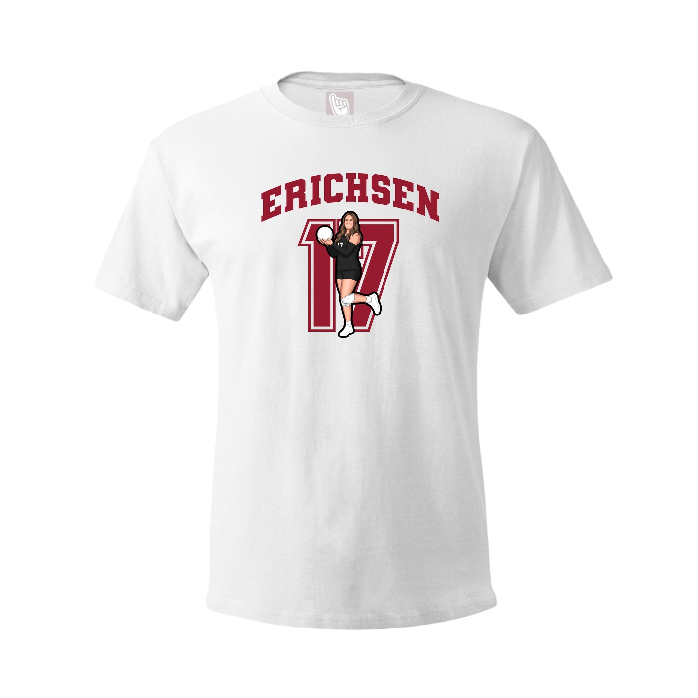 Youth Tee — Number in White