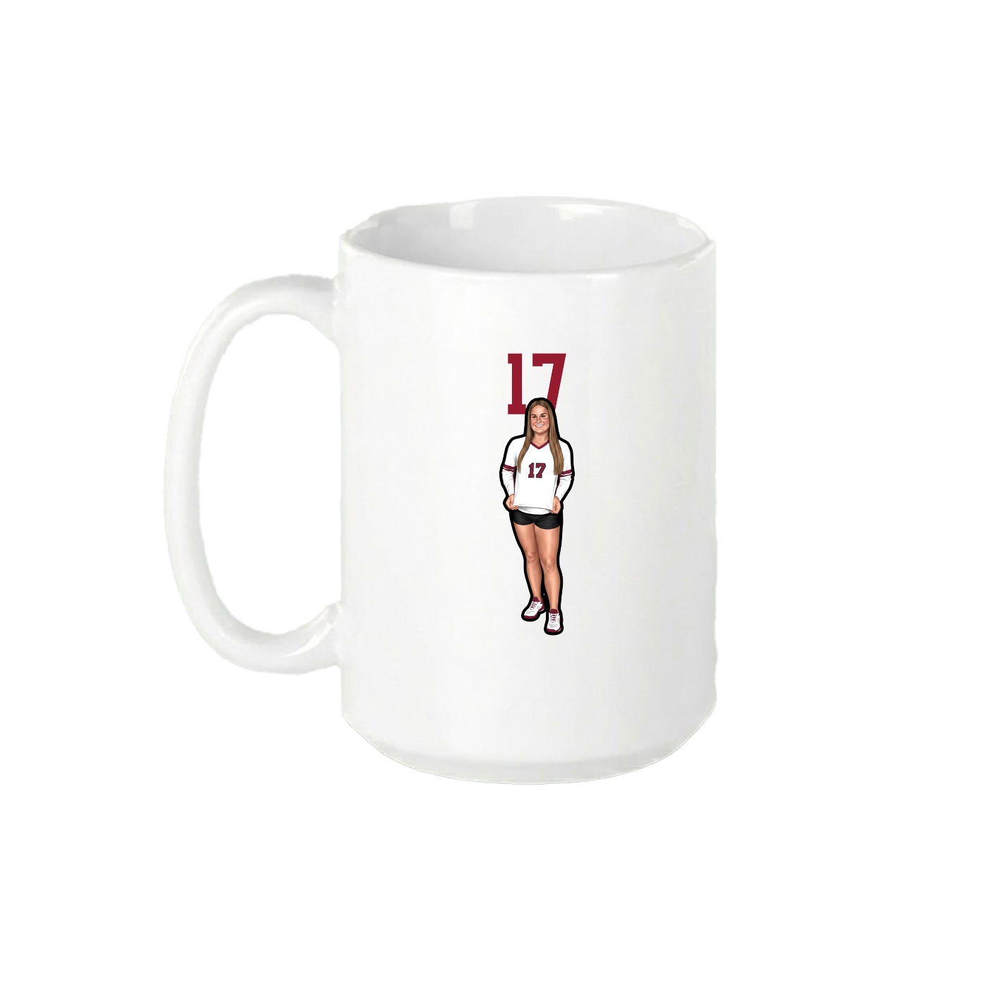 15oz Coffee Mug — Number Top in White