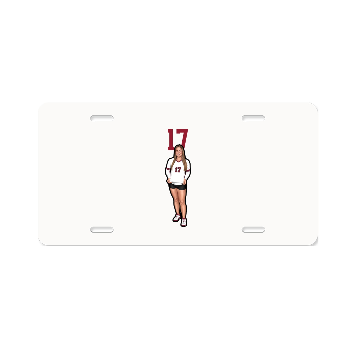 License Plate — Number Top in Classic